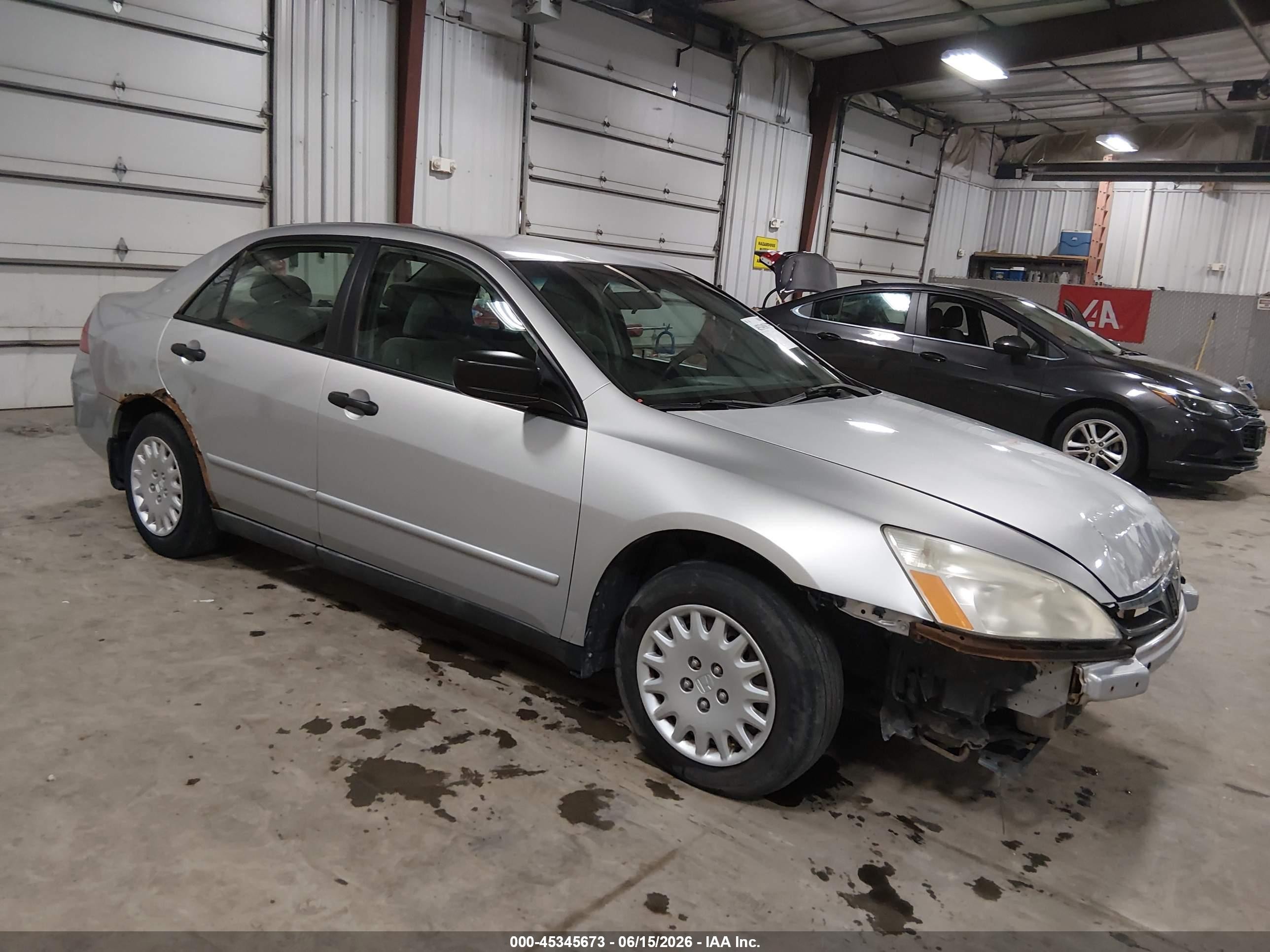2007 Honda Accord 2.4 Vp Silver vin: 1HGCM561X7A225532