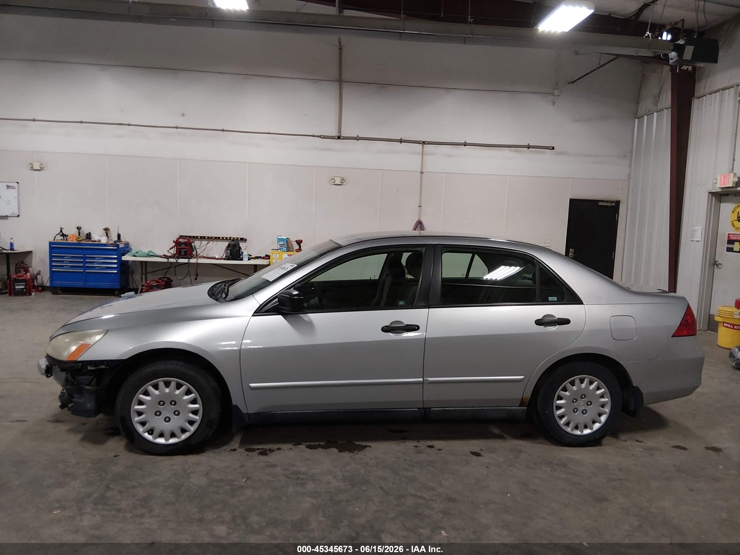 2007 Honda Accord 2.4 Vp Silver vin: 1HGCM561X7A225532