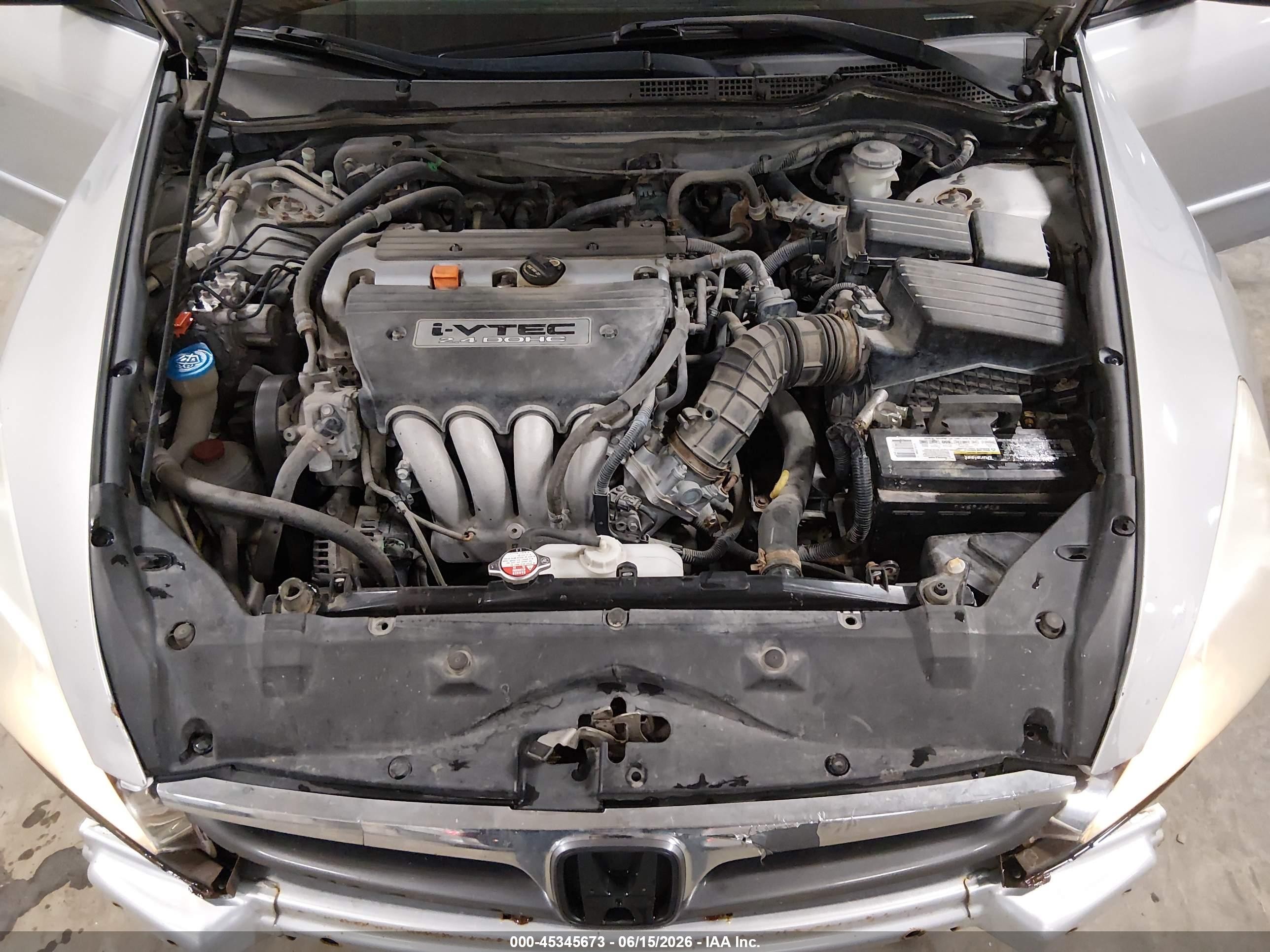 2007 Honda Accord 2.4 Vp Silver vin: 1HGCM561X7A225532