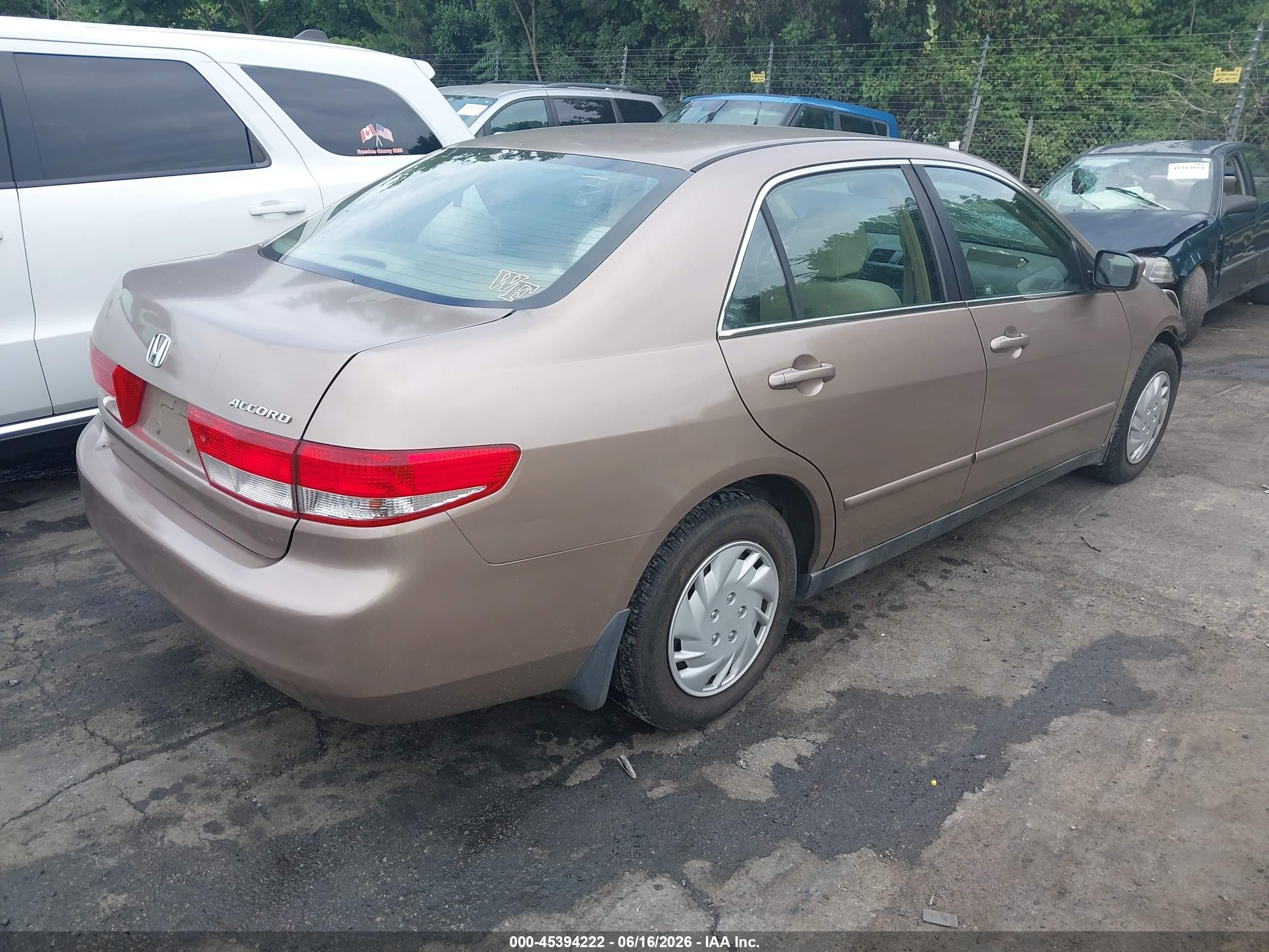 2003 Honda Accord 2.4 Lx Gold vin: 1HGCM56303A013539