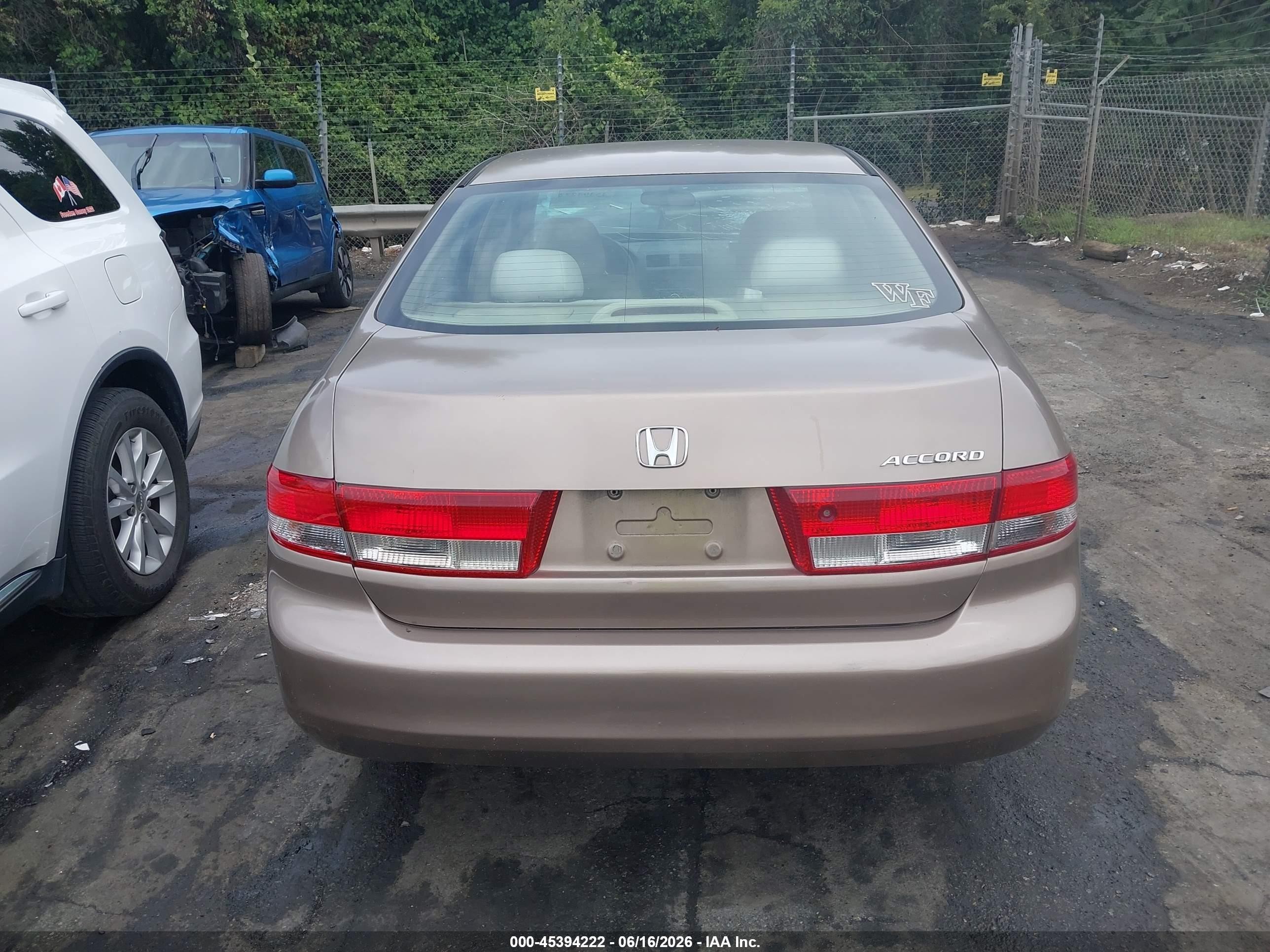2003 Honda Accord 2.4 Lx Gold vin: 1HGCM56303A013539