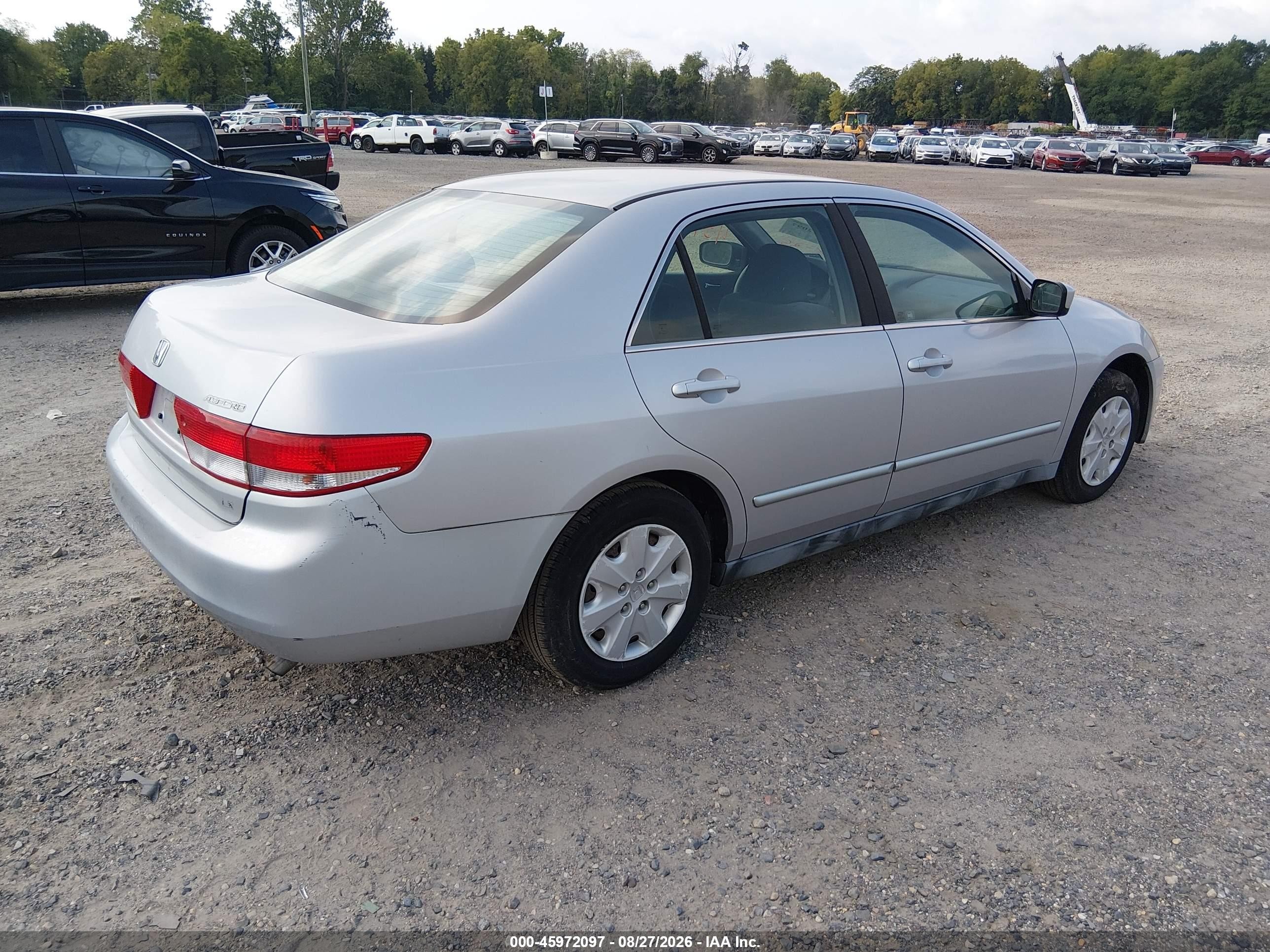 2003 Honda Accord 2.4 Lx Silver vin: 1HGCM56303A053104