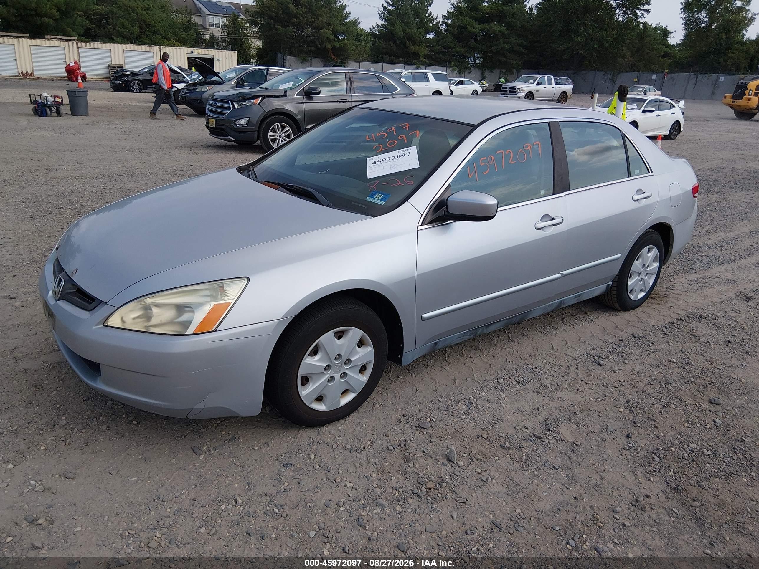 2003 Honda Accord 2.4 Lx Silver vin: 1HGCM56303A053104