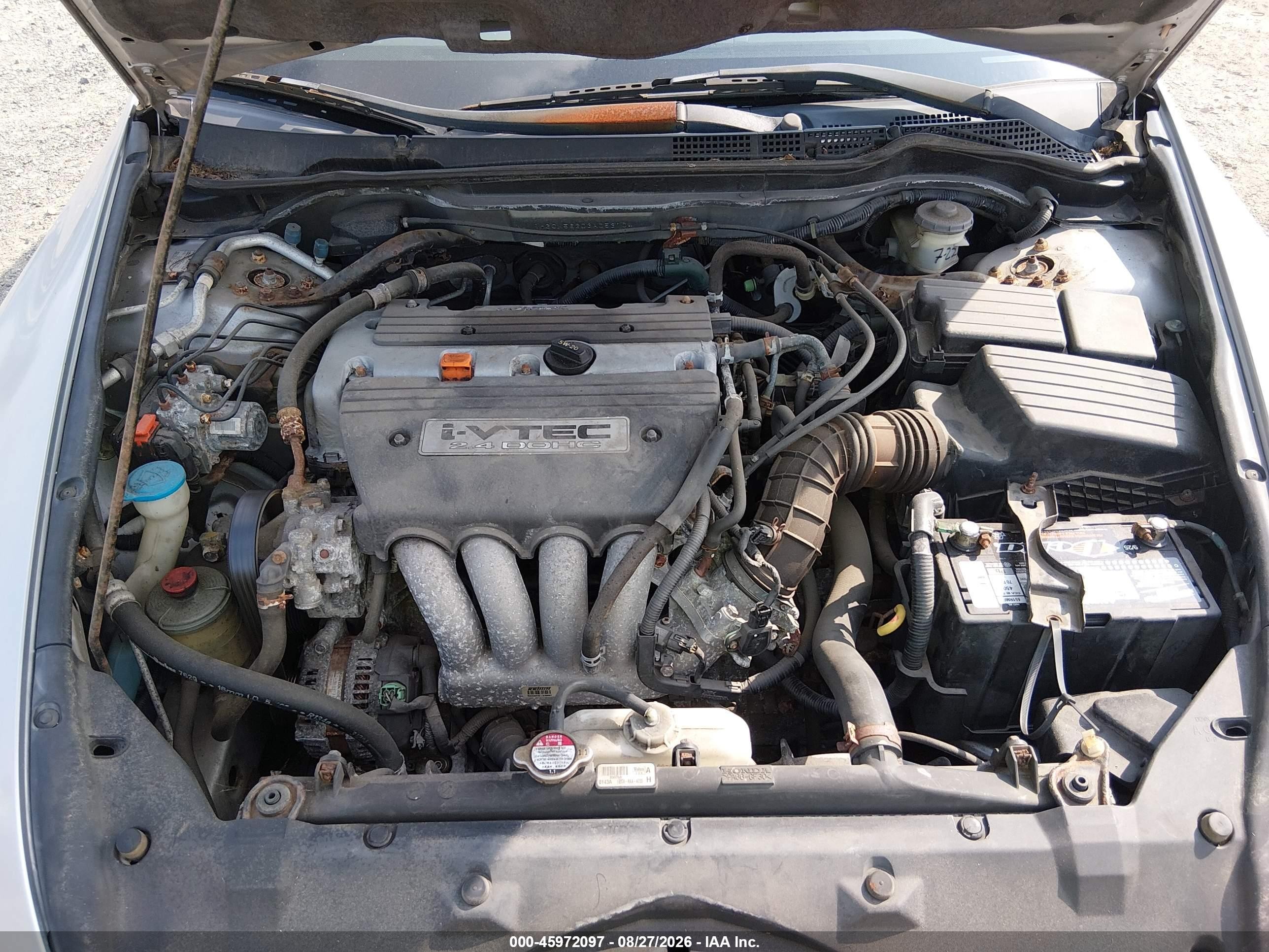 2003 Honda Accord 2.4 Lx Silver vin: 1HGCM56303A053104