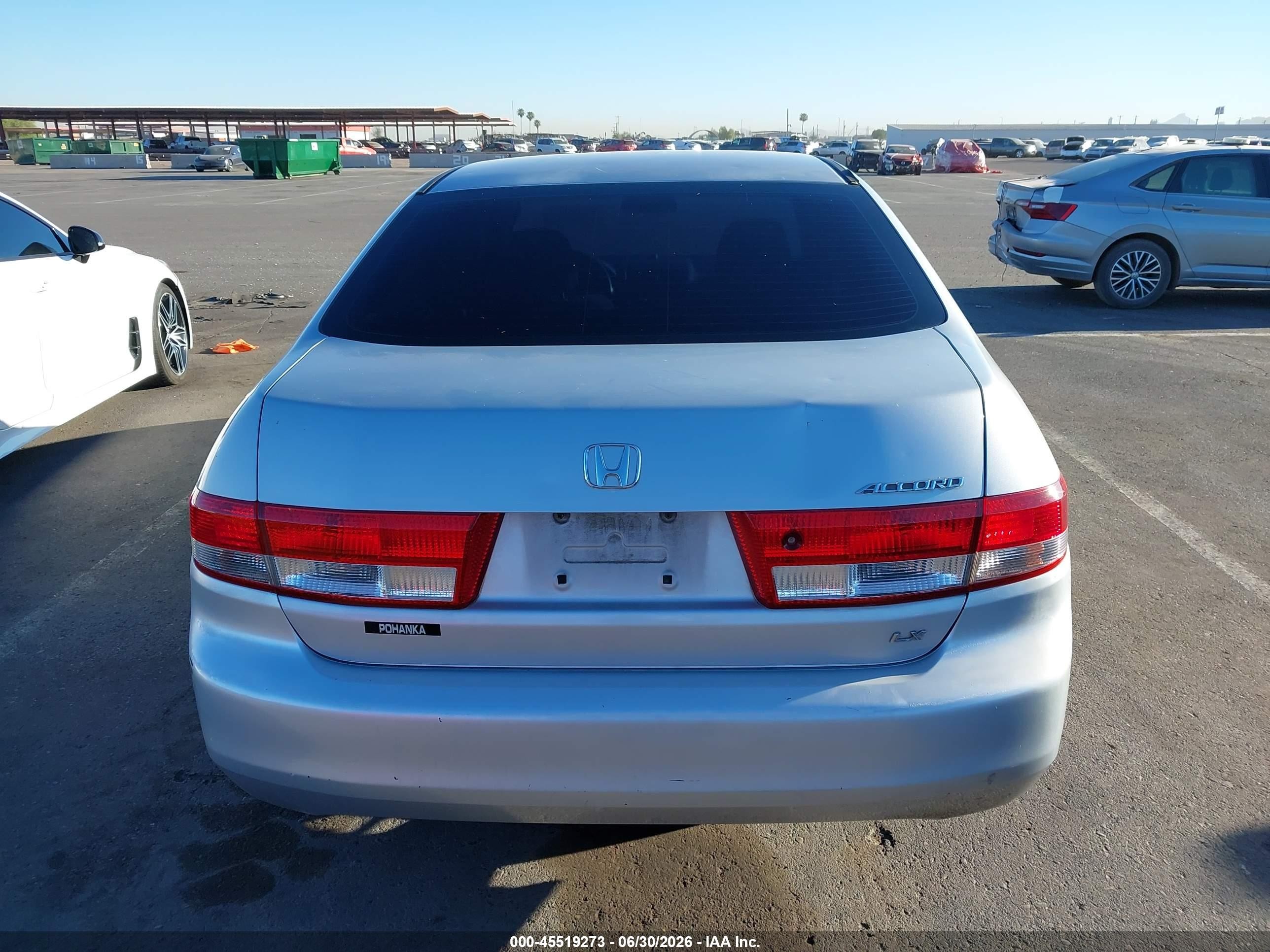 2003 Honda Accord Sdn Lx Silver vin: 1HGCM56303A100003