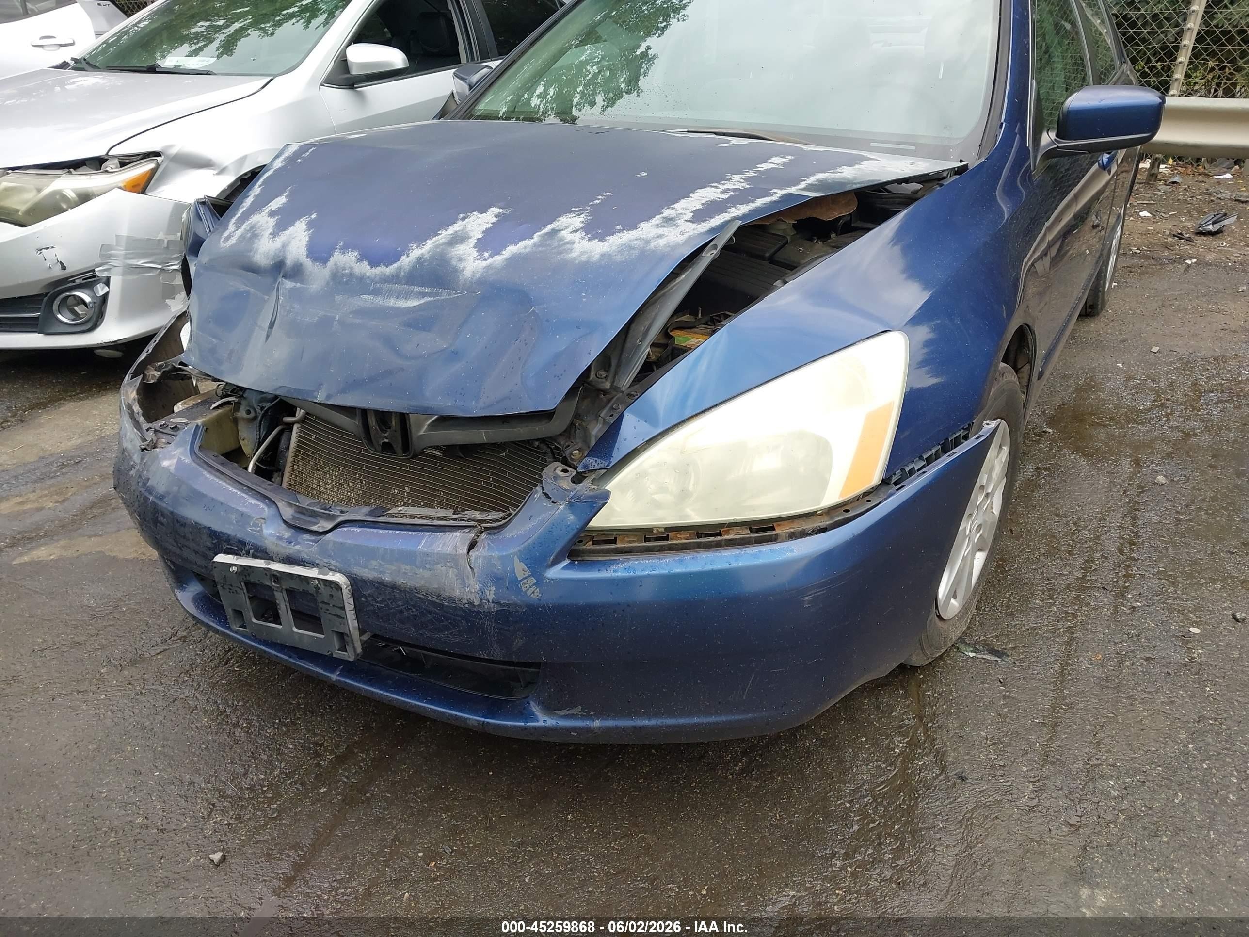 2003 Honda Accord 2.4 Lx Blue vin: 1HGCM56303A140758