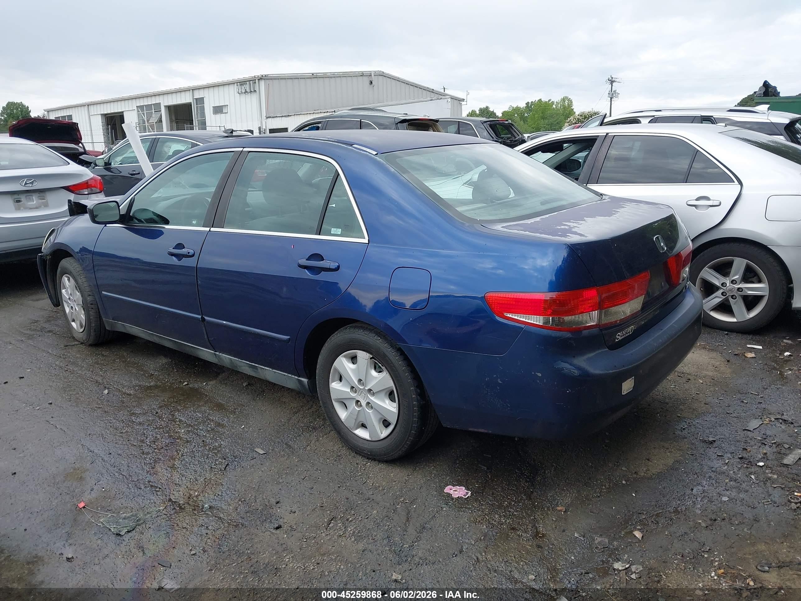 2003 Honda Accord 2.4 Lx Blue vin: 1HGCM56303A140758
