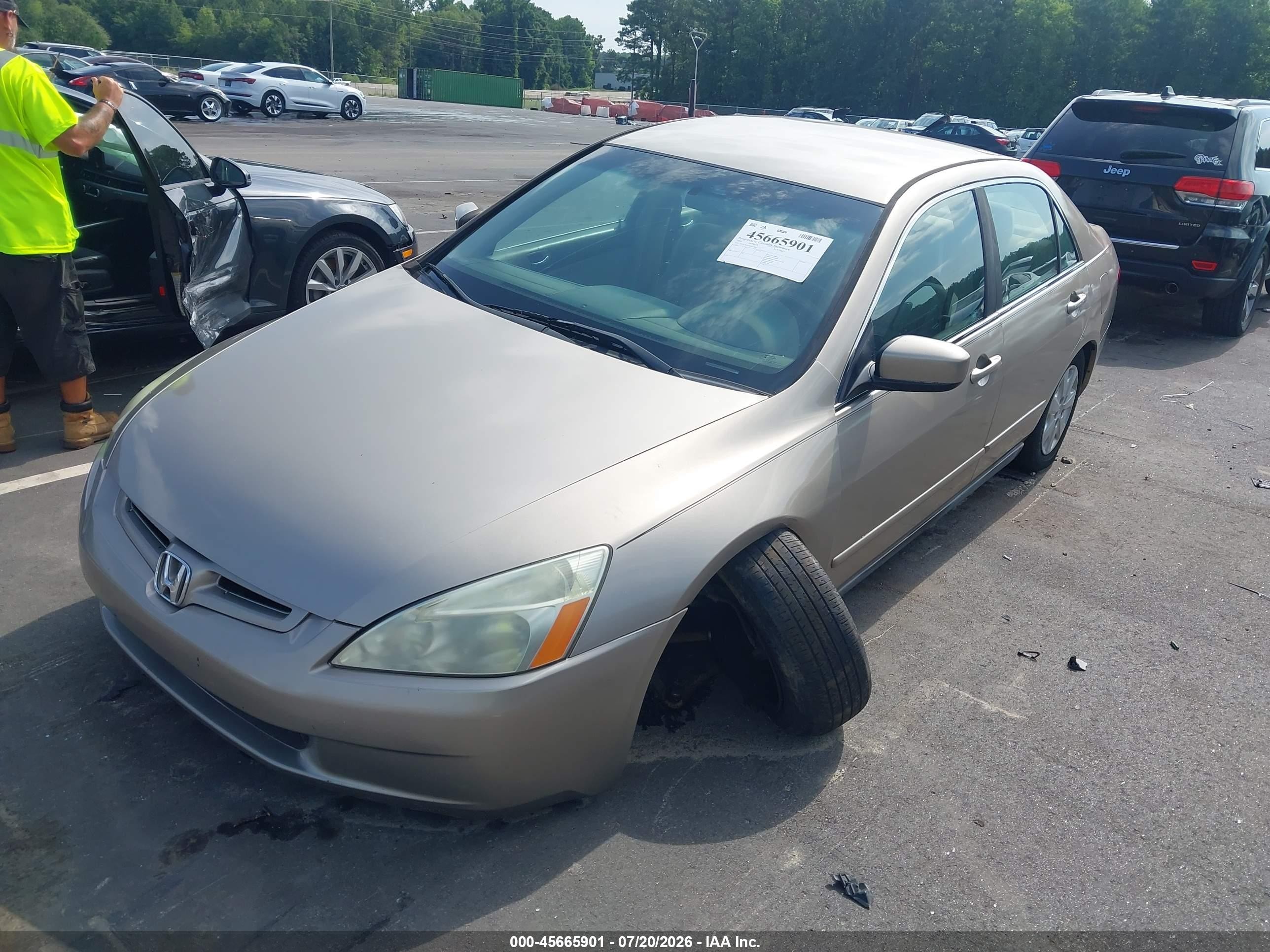 2004 Honda Accord 2.4 Lx Champagne vin: 1HGCM56304A114601