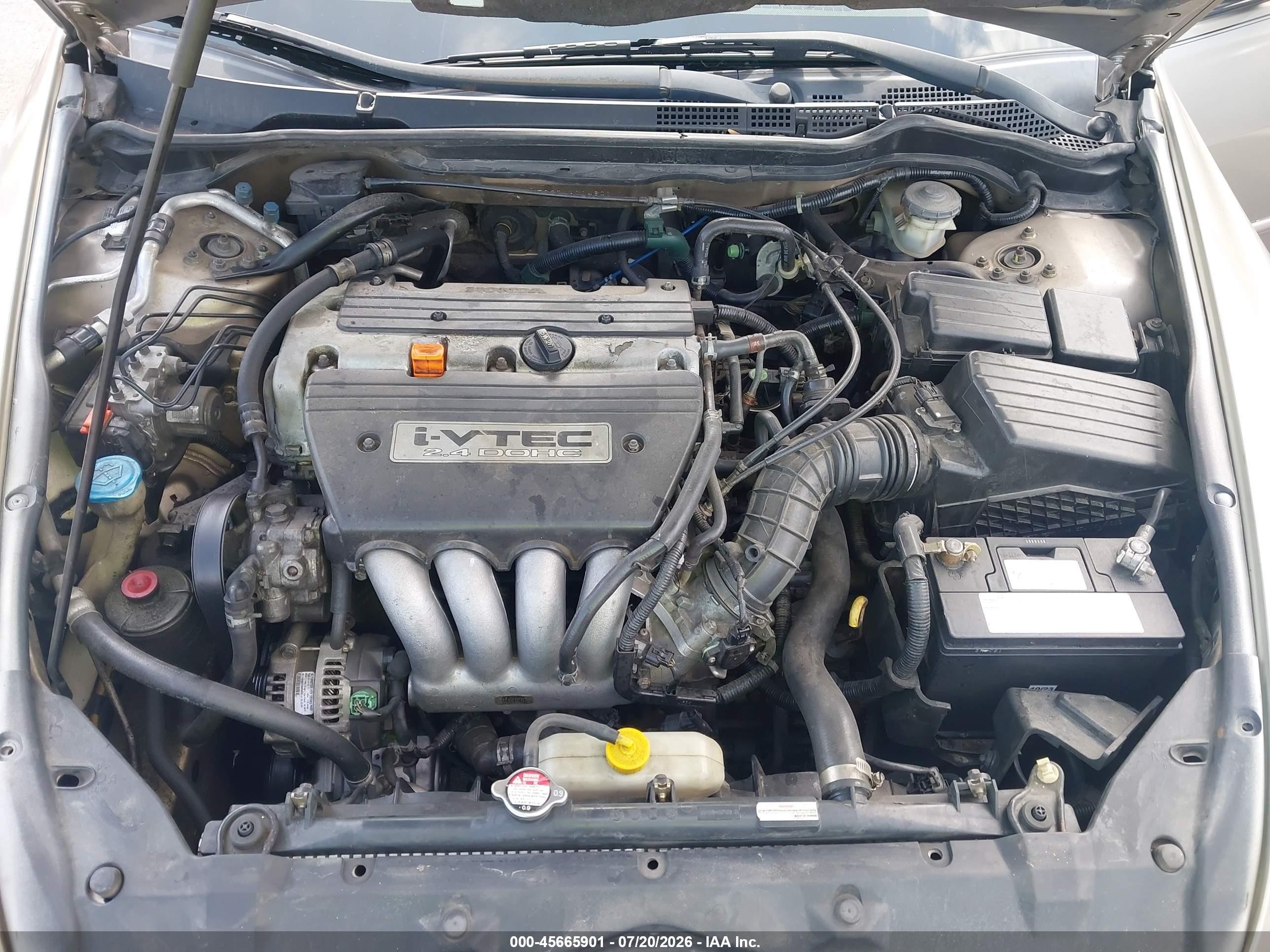 2004 Honda Accord 2.4 Lx Champagne vin: 1HGCM56304A114601