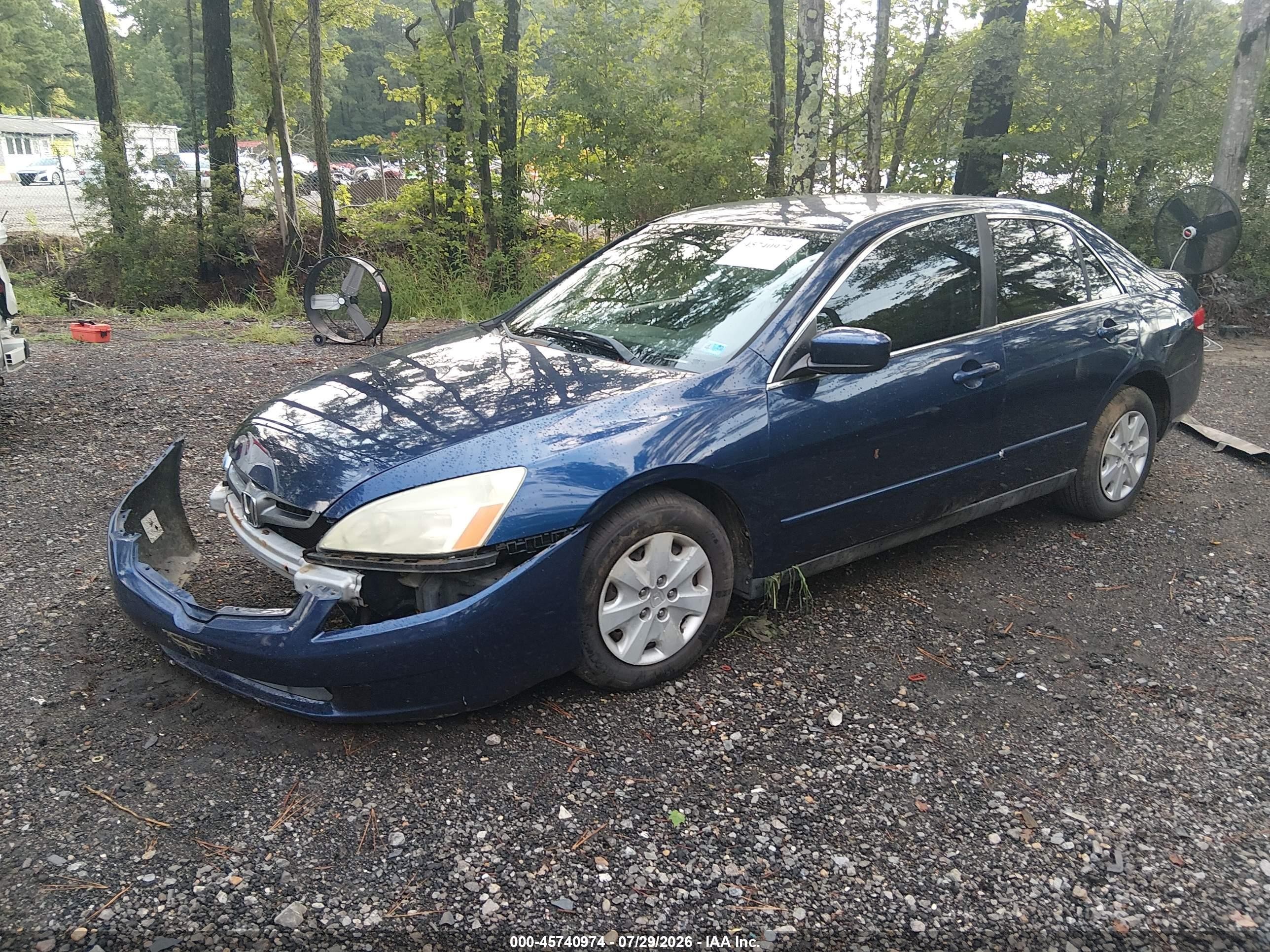 2004 Honda Accord 2.4 Lx Blue vin: 1HGCM56304A170991