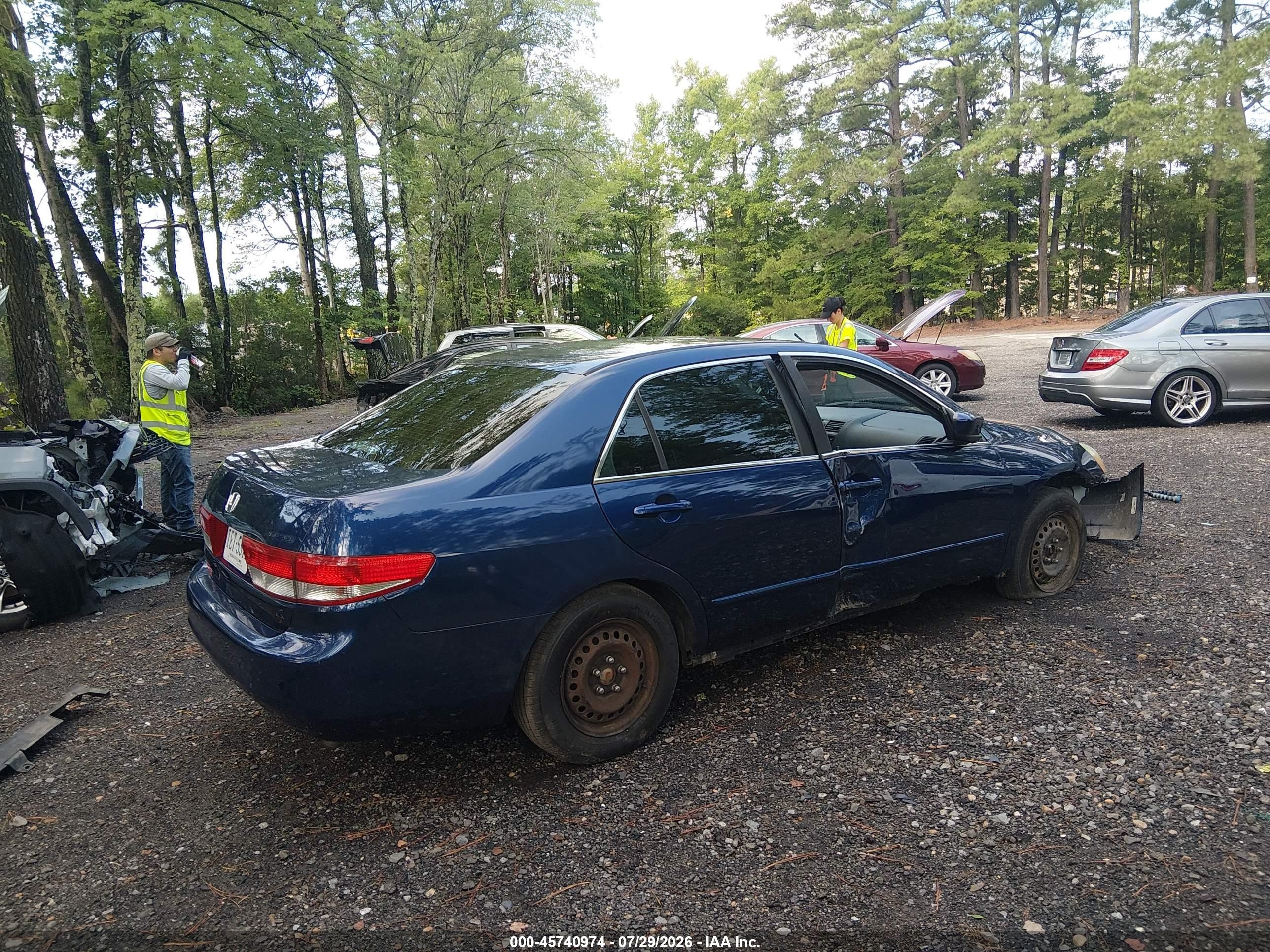2004 Honda Accord 2.4 Lx Blue vin: 1HGCM56304A170991