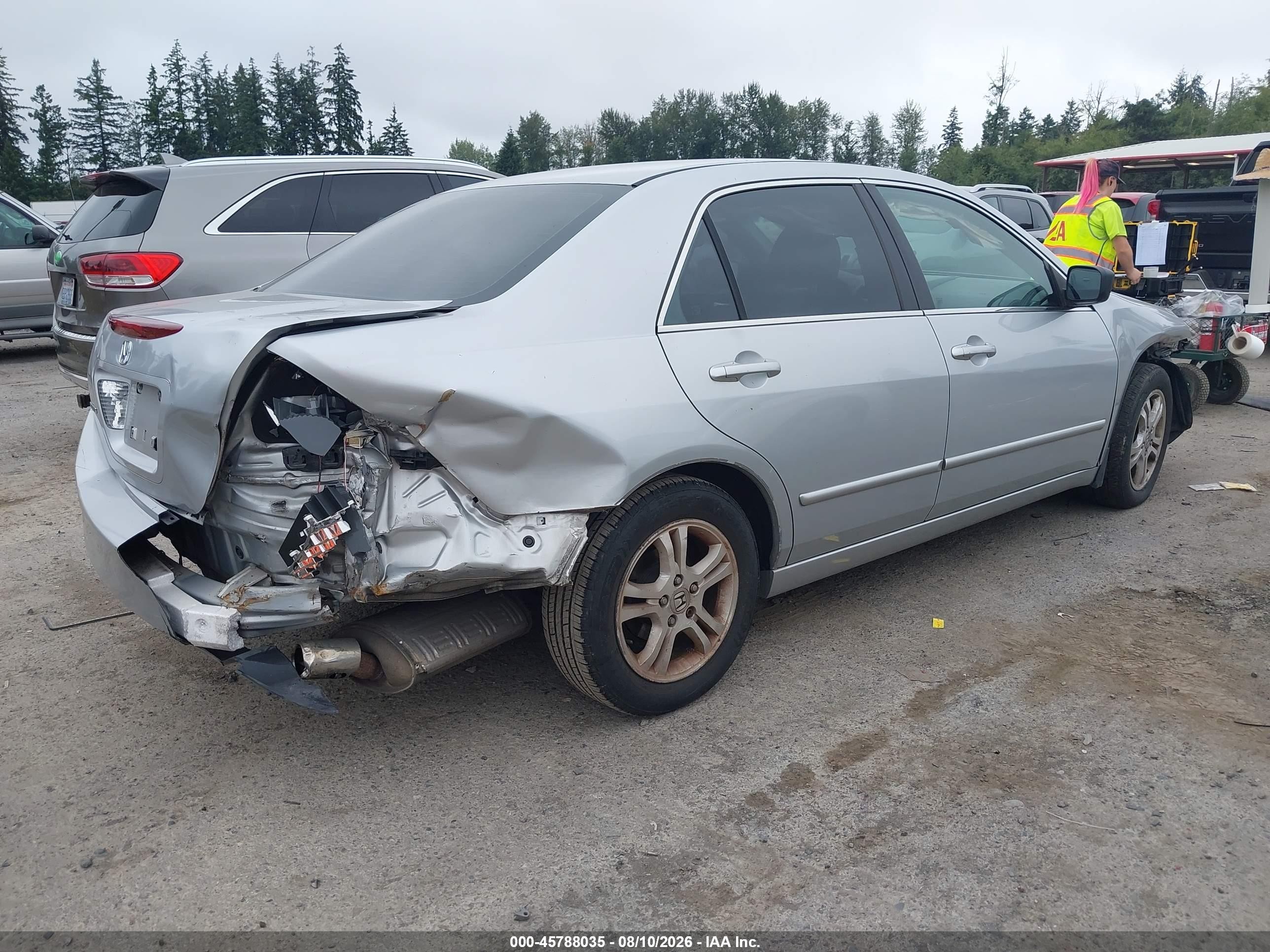 2006 Honda Accord 2.4 Se Silver vin: 1HGCM56306A018941