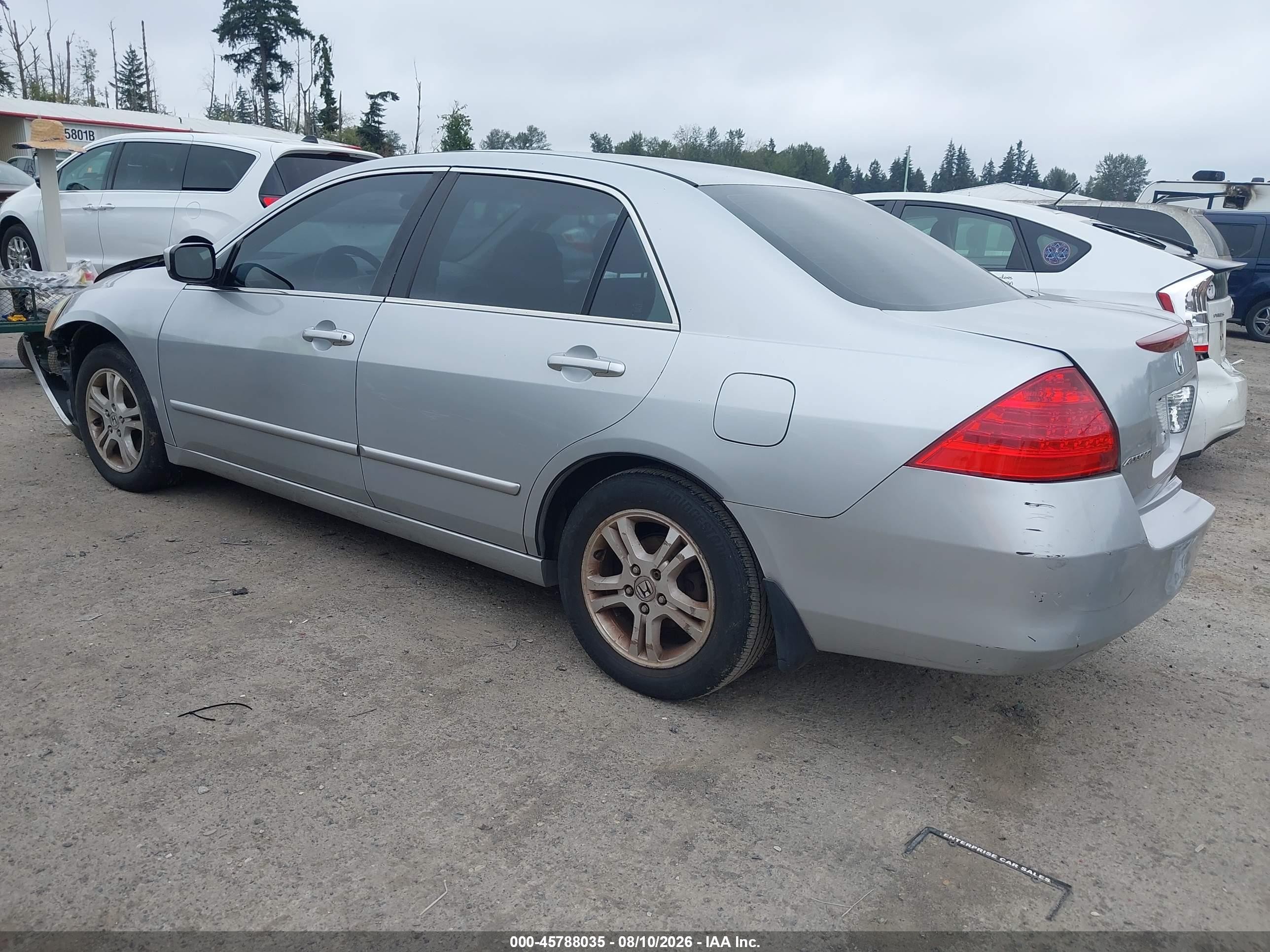 2006 Honda Accord 2.4 Se Silver vin: 1HGCM56306A018941