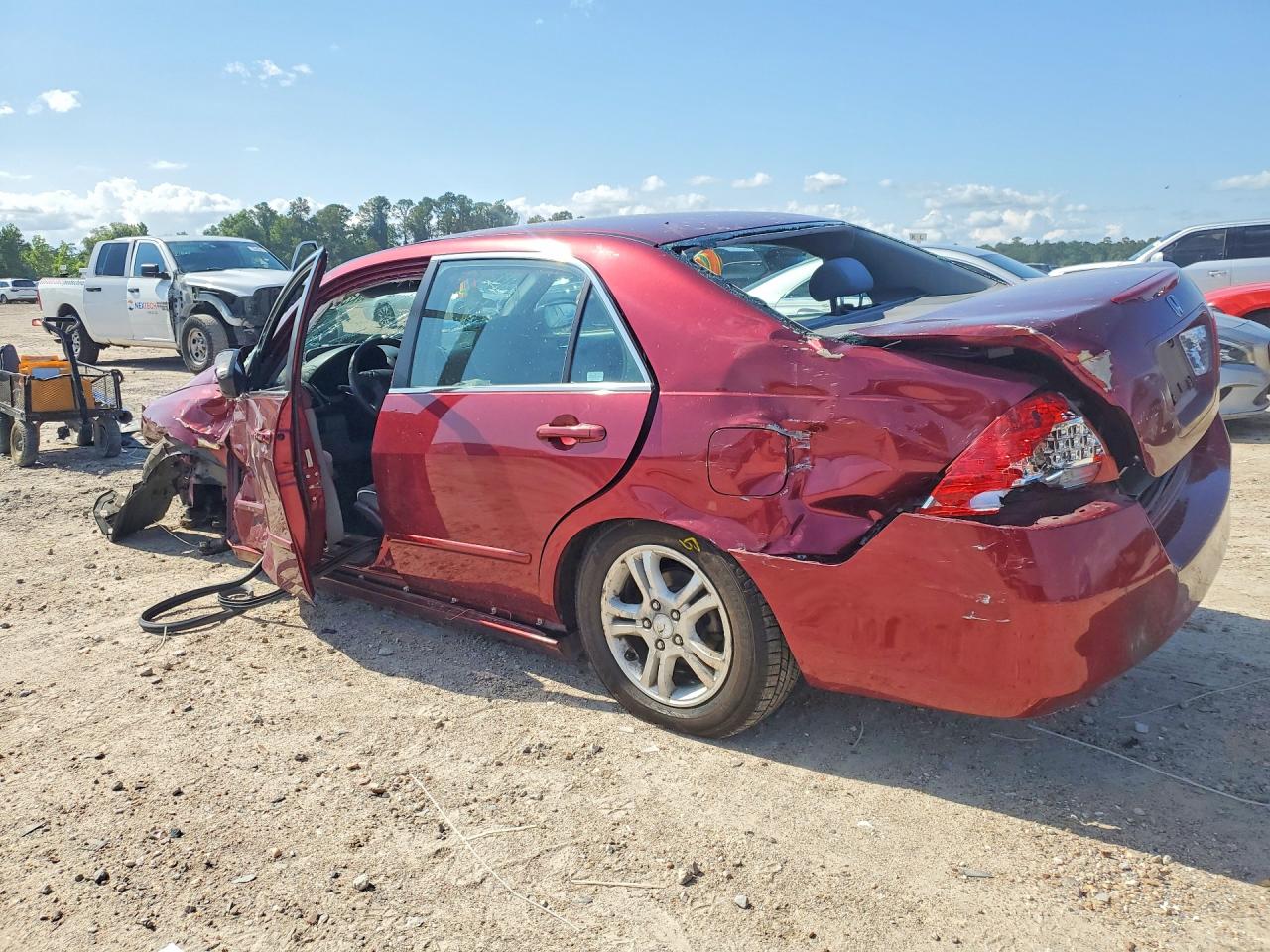 2006 Honda Accord Se Red vin: 1HGCM56306A052474