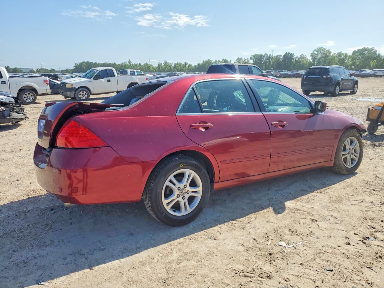 2006 Honda Accord Se Red vin: 1HGCM56306A052474