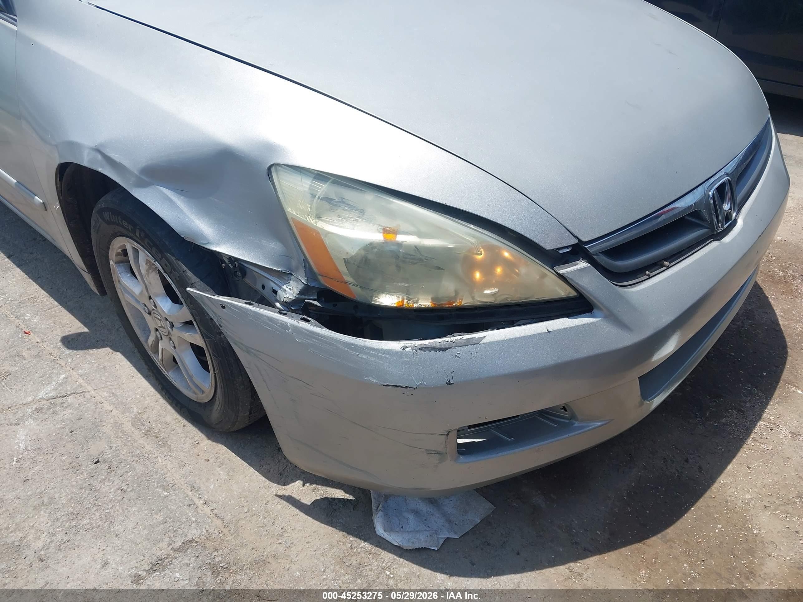 2006 Honda Accord 2.4 Se Gray vin: 1HGCM56306A102712