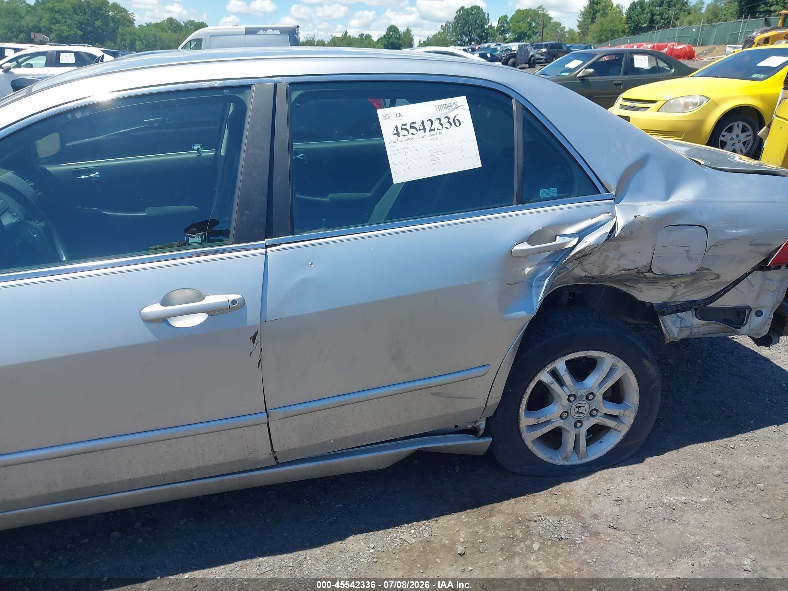 2006 Honda Accord 2.4 Se Silver vin: 1HGCM56306A114097