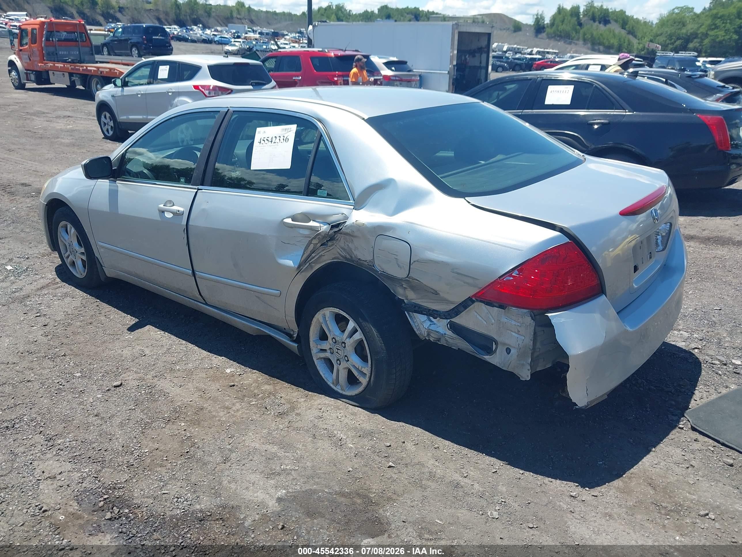 2006 Honda Accord 2.4 Se Silver vin: 1HGCM56306A114097