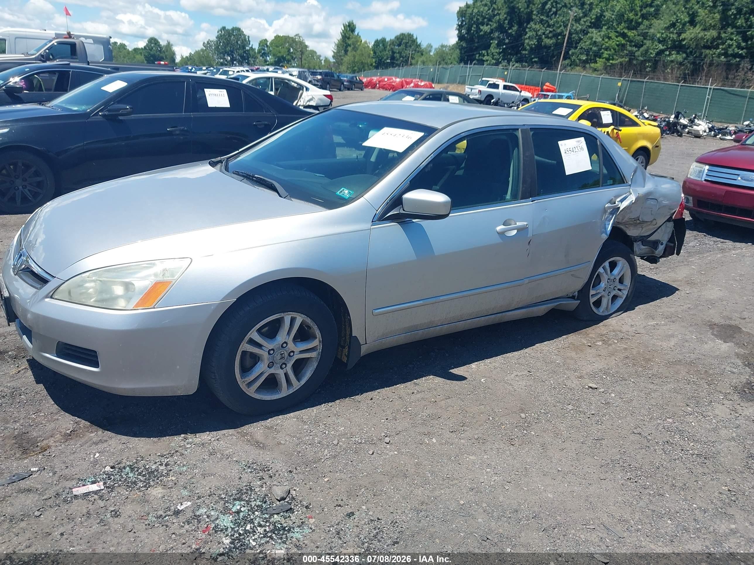 2006 Honda Accord 2.4 Se Silver vin: 1HGCM56306A114097