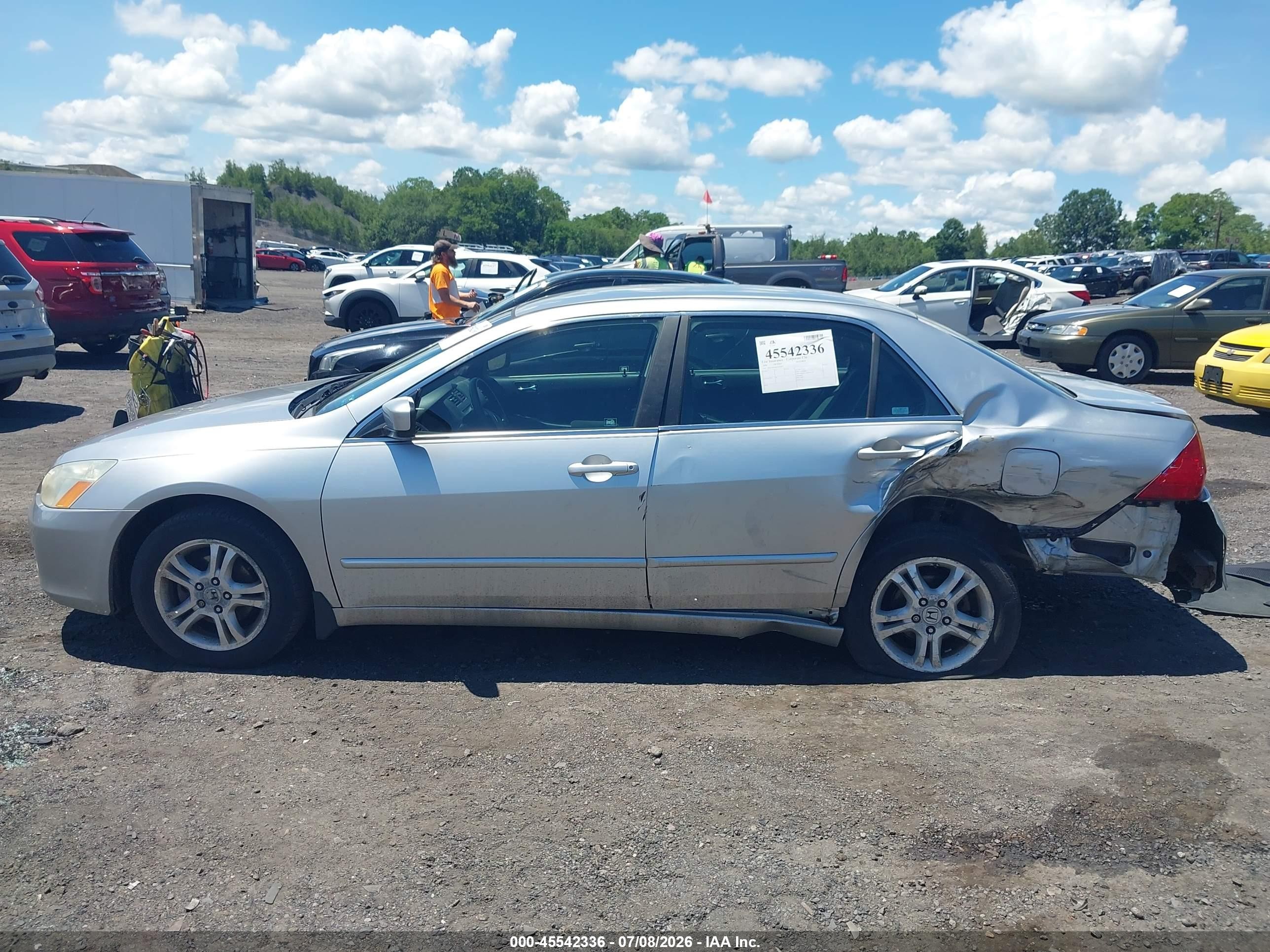 2006 Honda Accord 2.4 Se Silver vin: 1HGCM56306A114097
