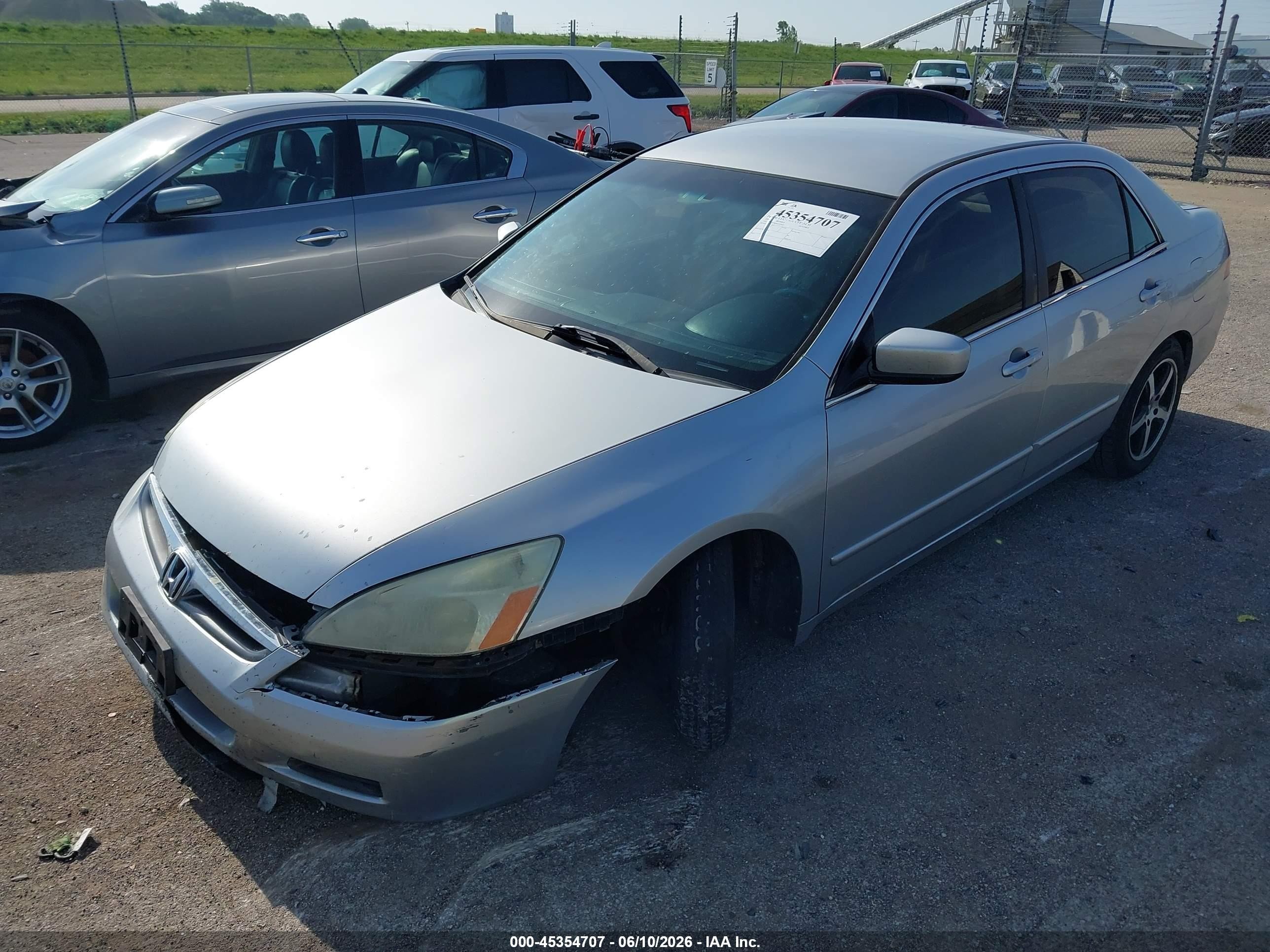 2006 Honda Accord 2.4 Se Silver vin: 1HGCM56306A137623