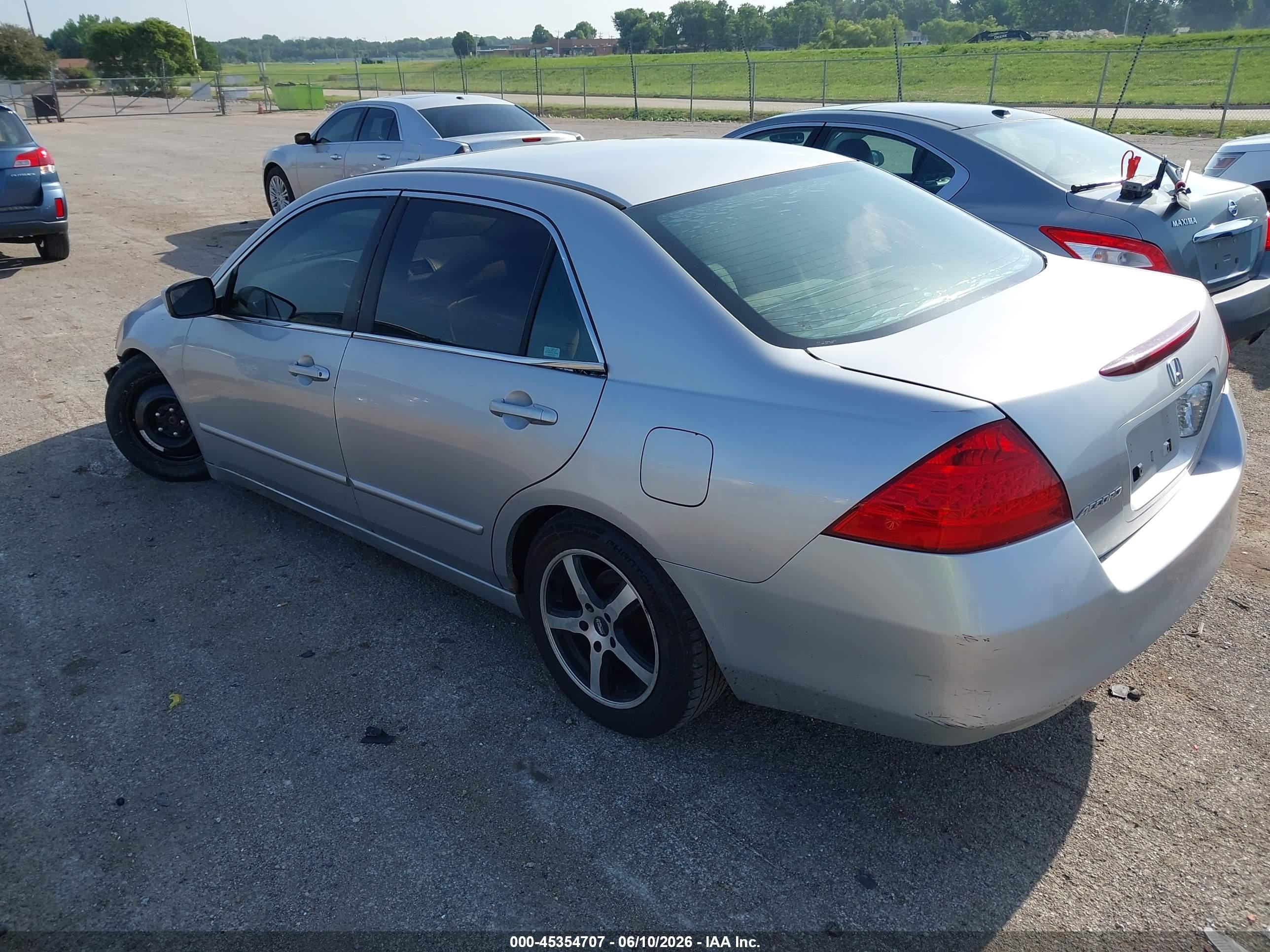 2006 Honda Accord 2.4 Se Silver vin: 1HGCM56306A137623