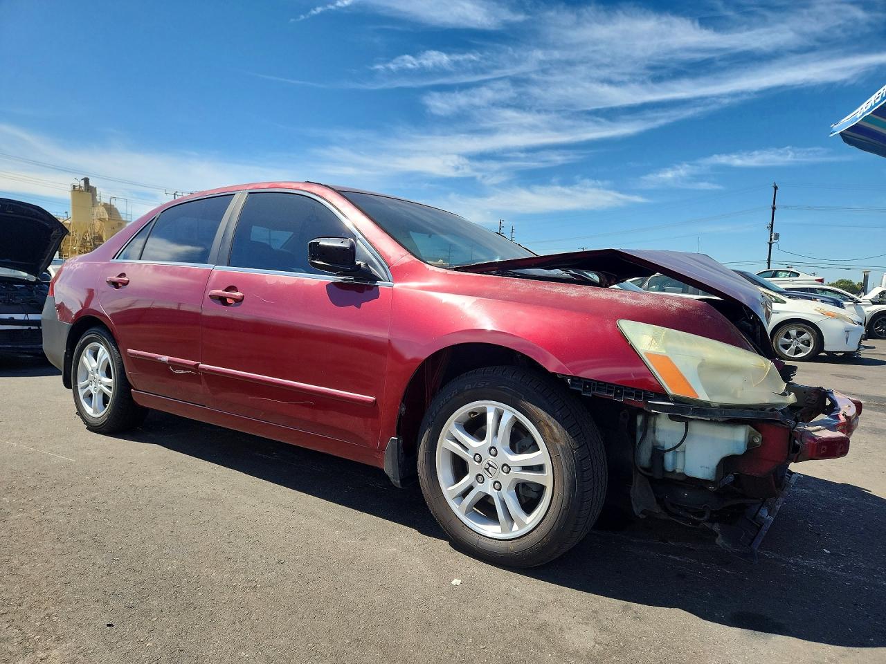 2006 Honda Accord Se Бордовый vin: 1HGCM56306A181749