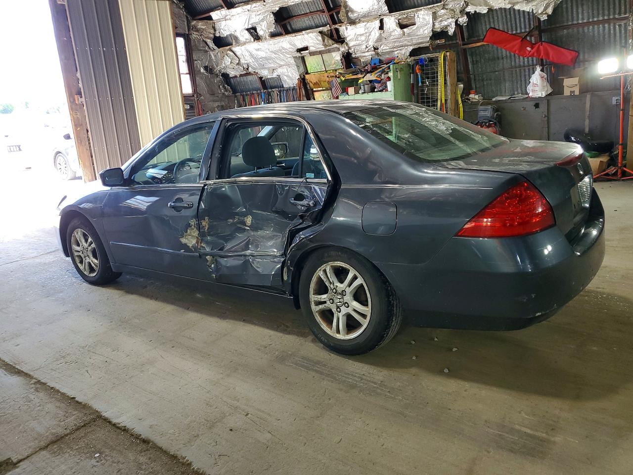2007 Honda Accord Se Gray vin: 1HGCM56307A004569