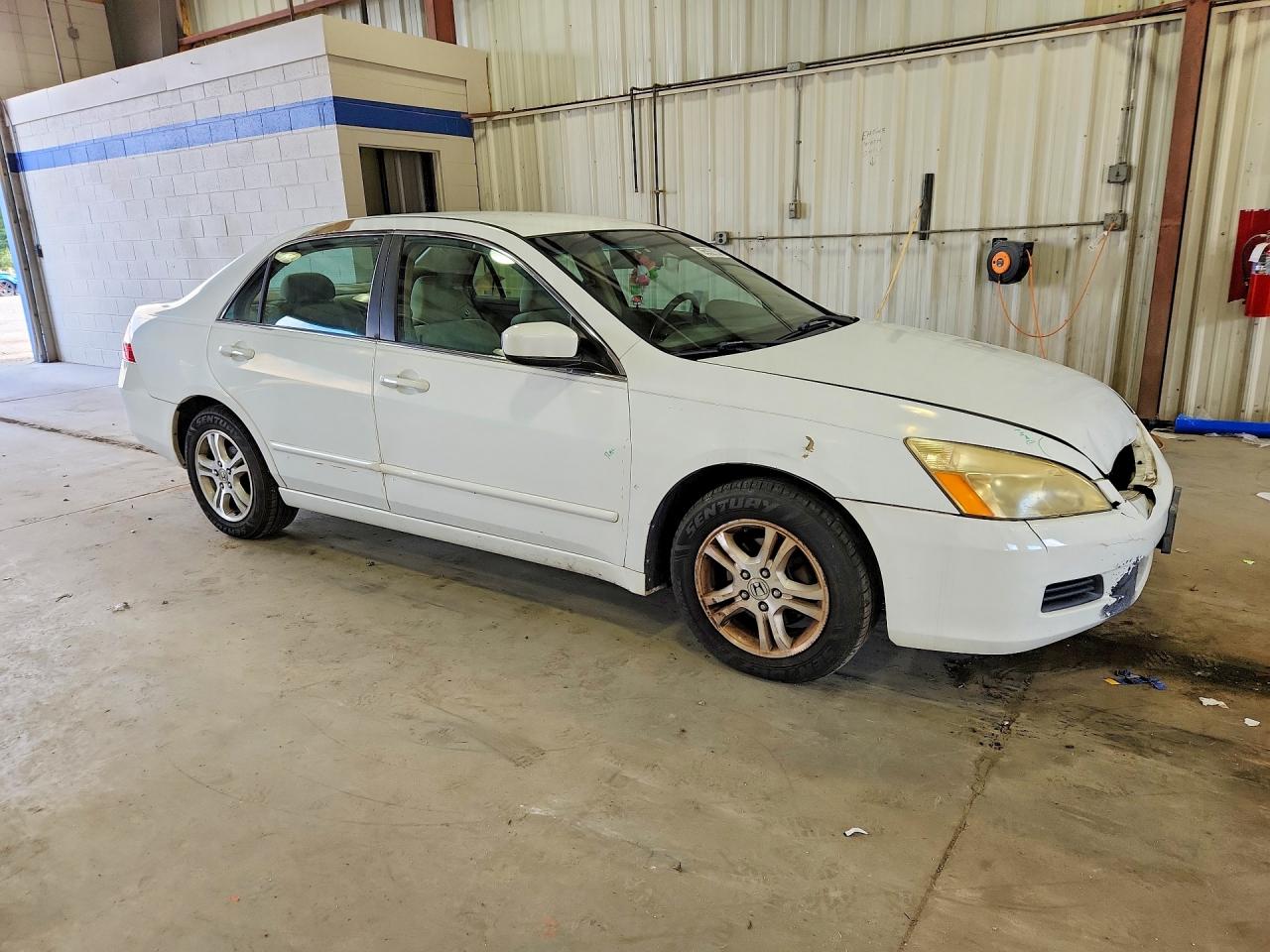 2007 Honda Accord Se White vin: 1HGCM56307A027639