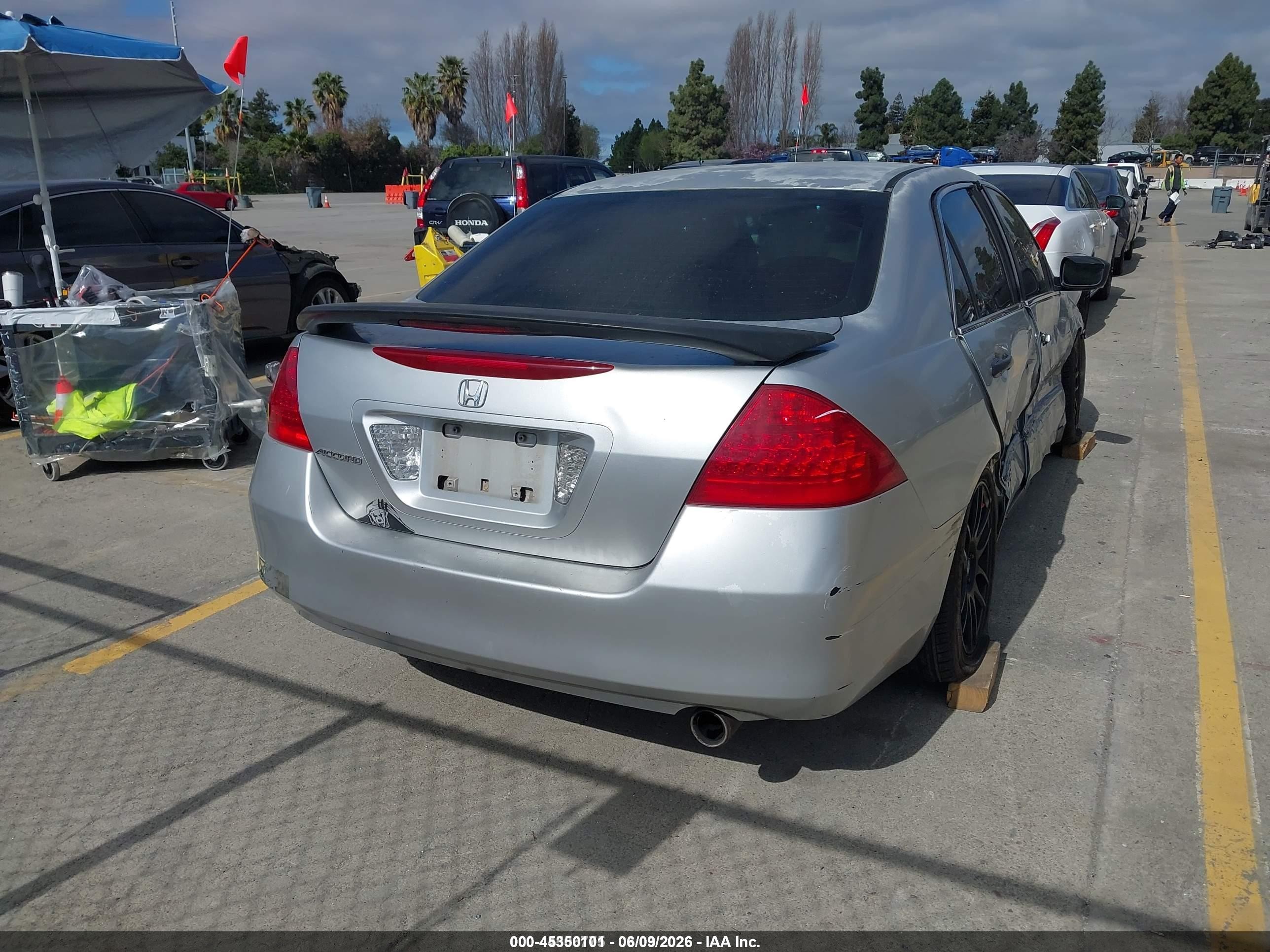 2007 Honda Accord 2.4 Se Silver vin: 1HGCM56307A030136