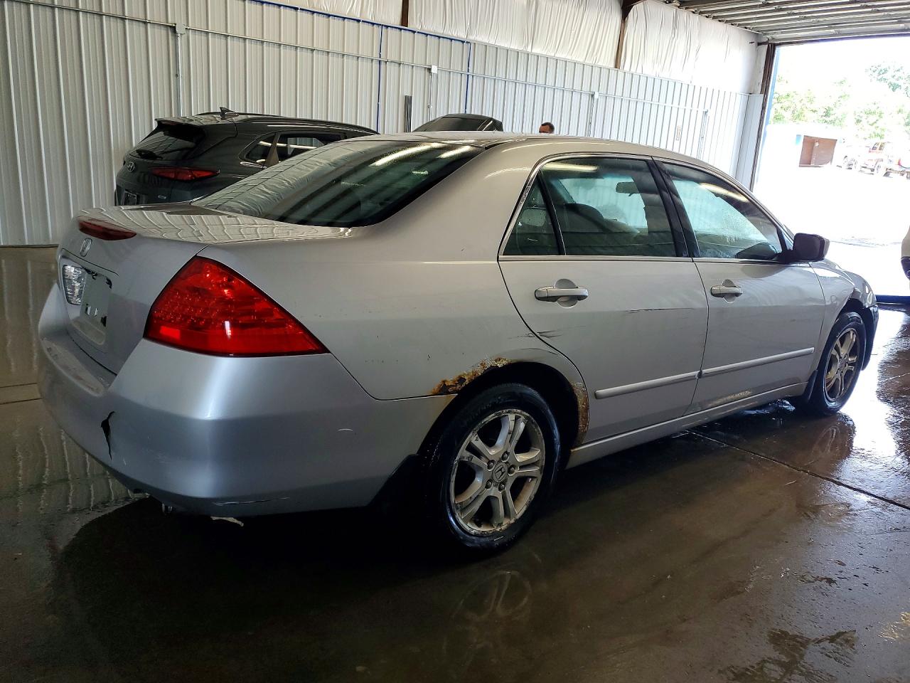2007 Honda Accord Se Silver vin: 1HGCM56307A091356
