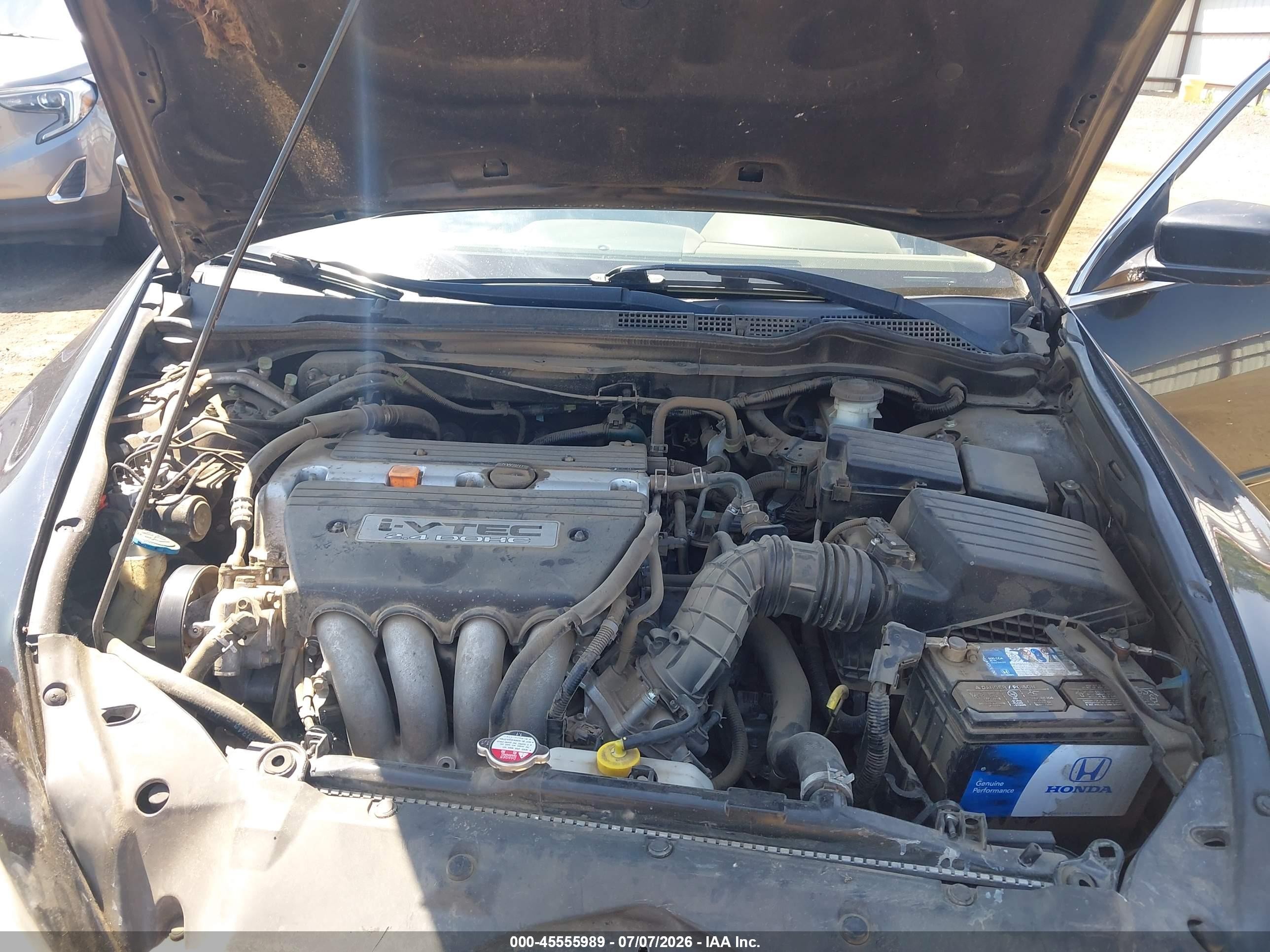 2007 Honda Accord 2.4 Se Черный vin: 1HGCM56307A133296