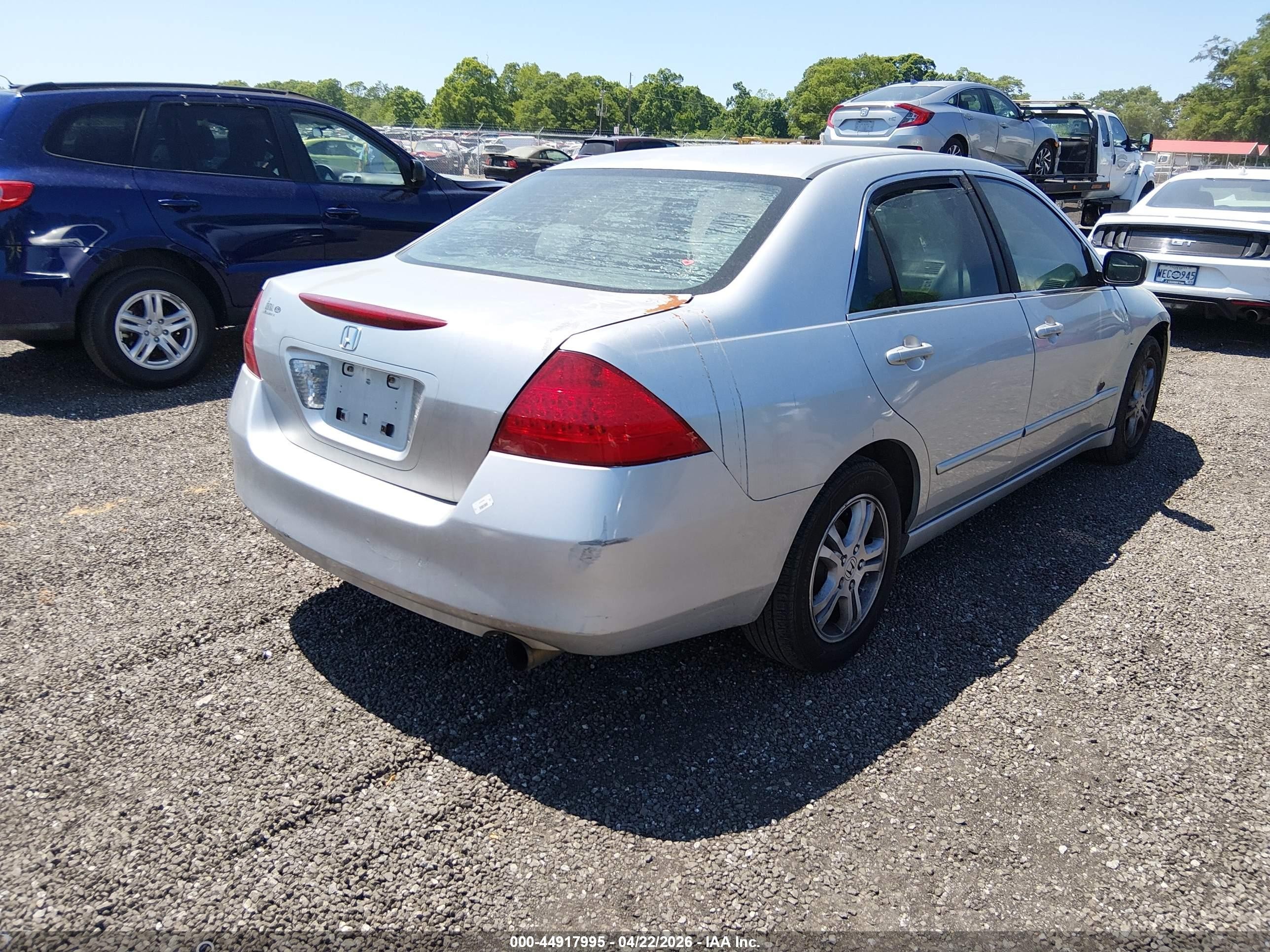 2007 Honda Accord 2.4 Se Silver vin: 1HGCM56307A159302