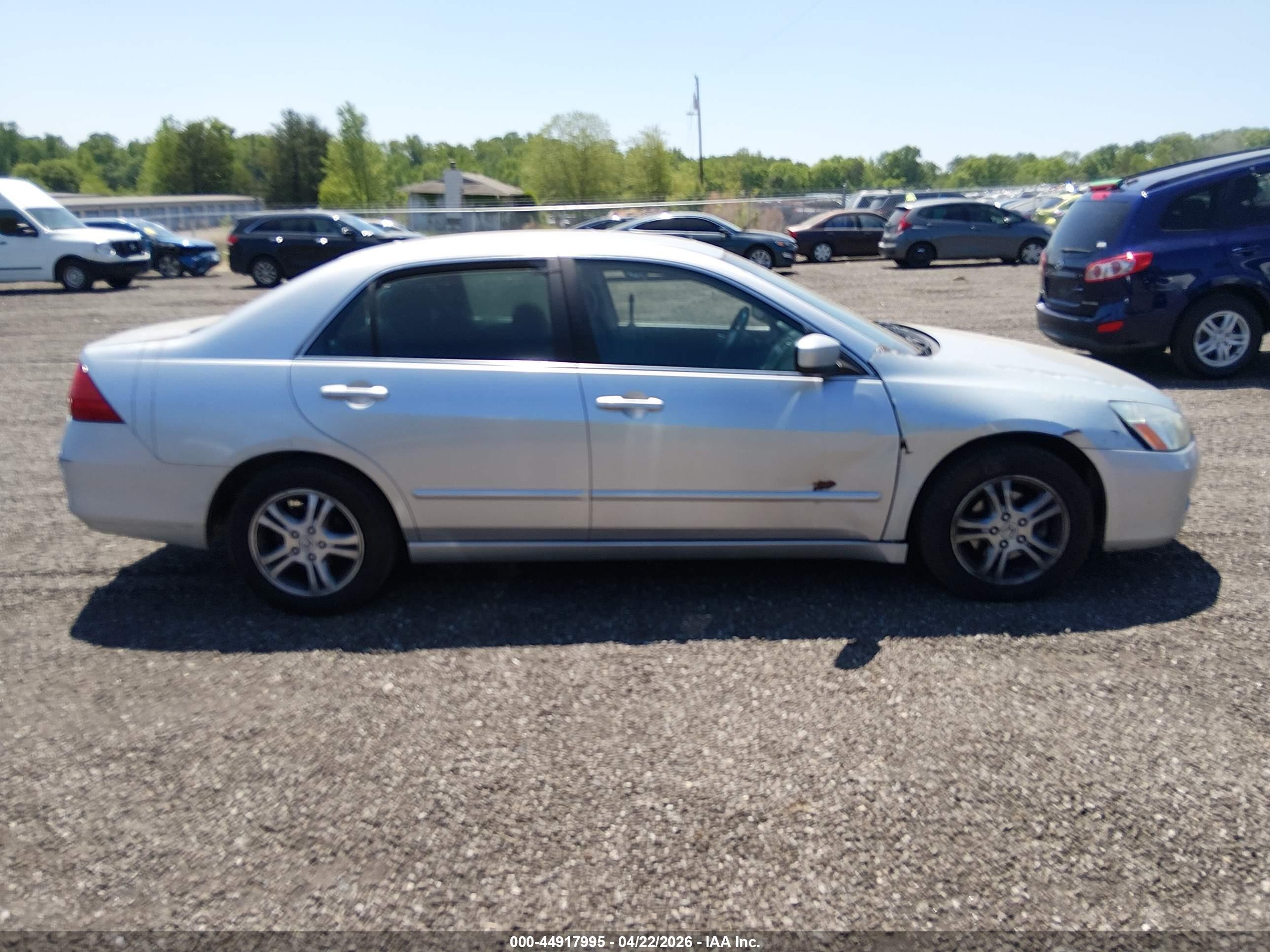 2007 Honda Accord 2.4 Se Silver vin: 1HGCM56307A159302
