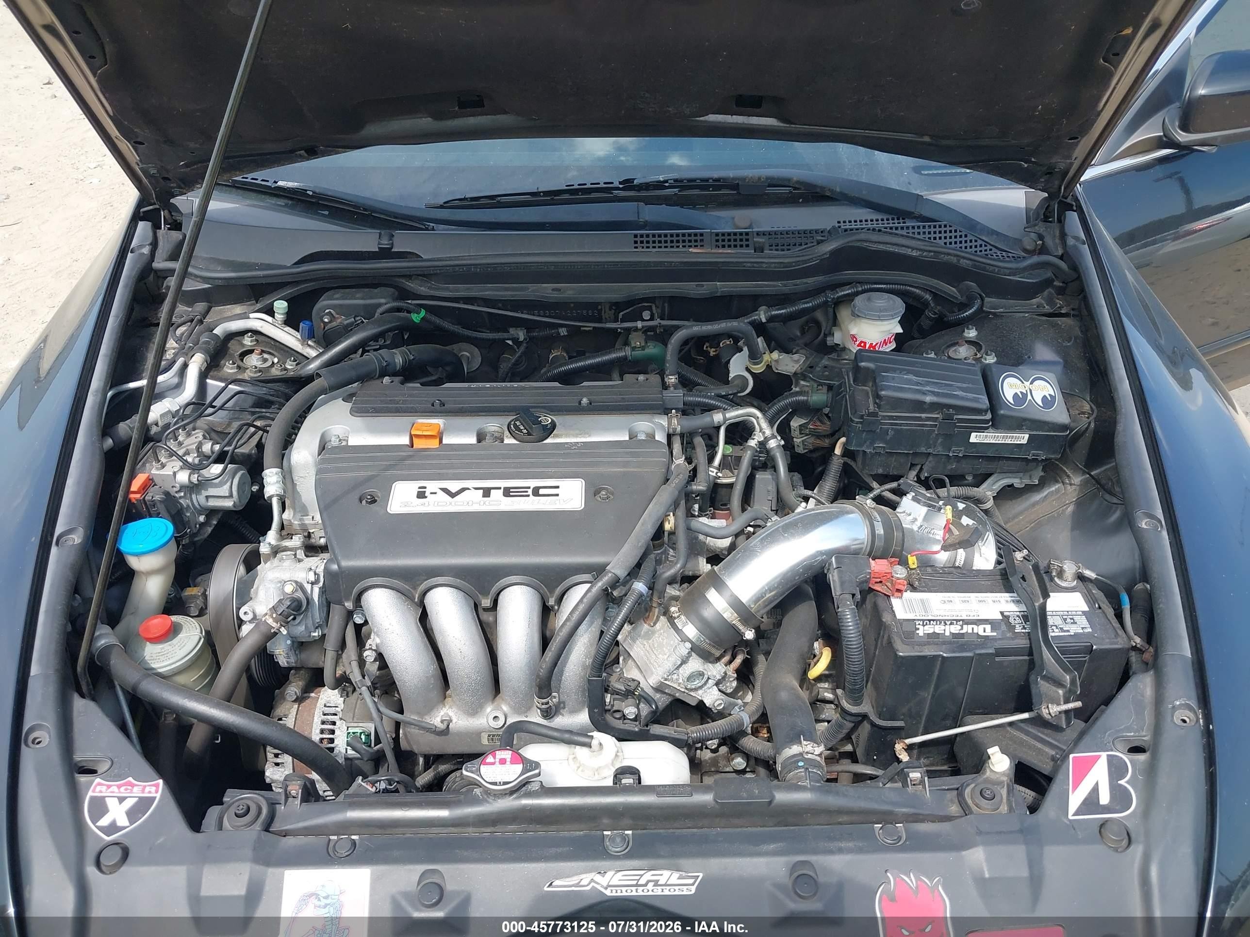 2007 Honda Accord 2.4 Se Черный vin: 1HGCM56307A227582
