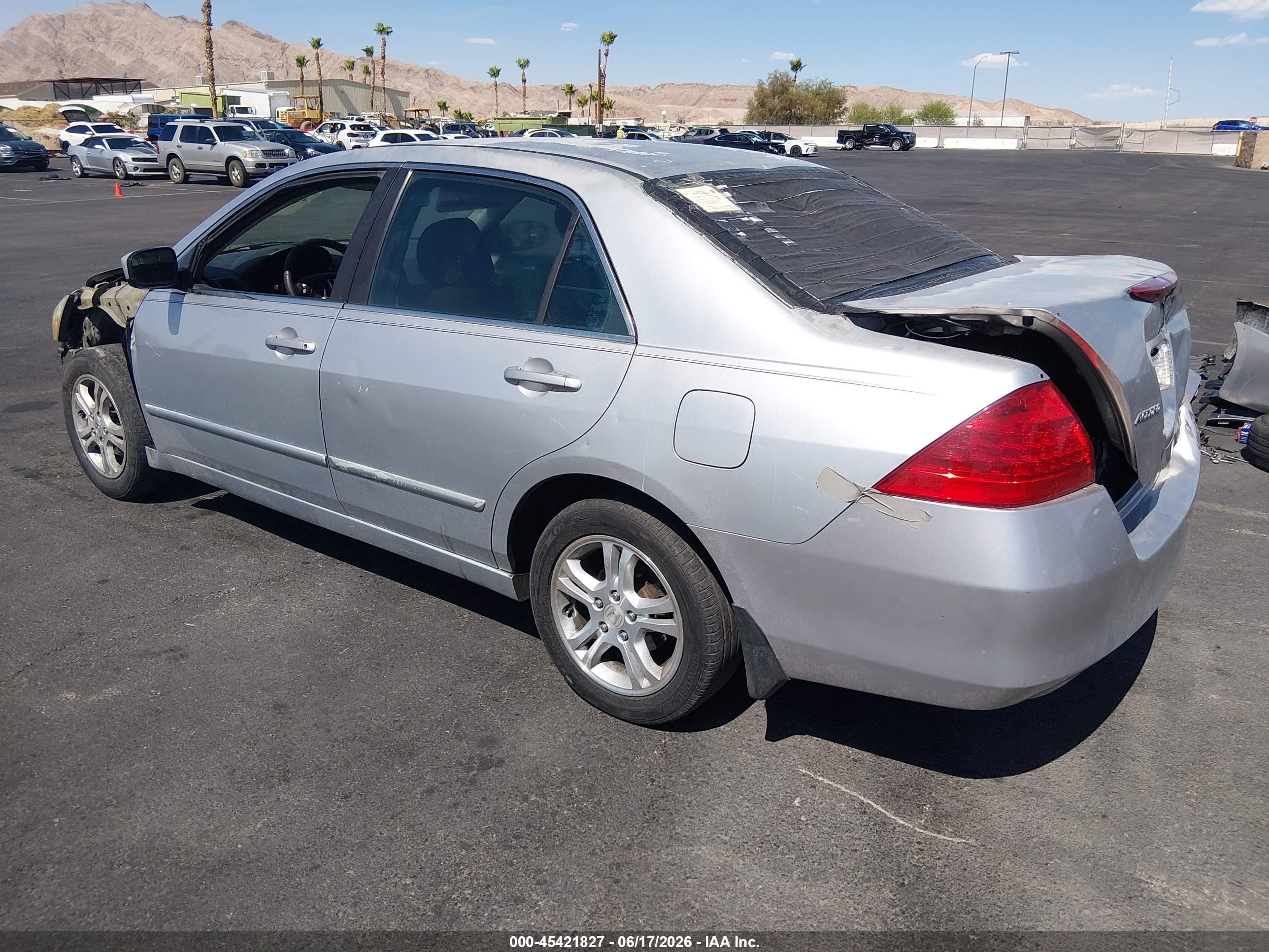 2007 Honda Accord 2.4 Se Gray vin: 1HGCM56307A229087