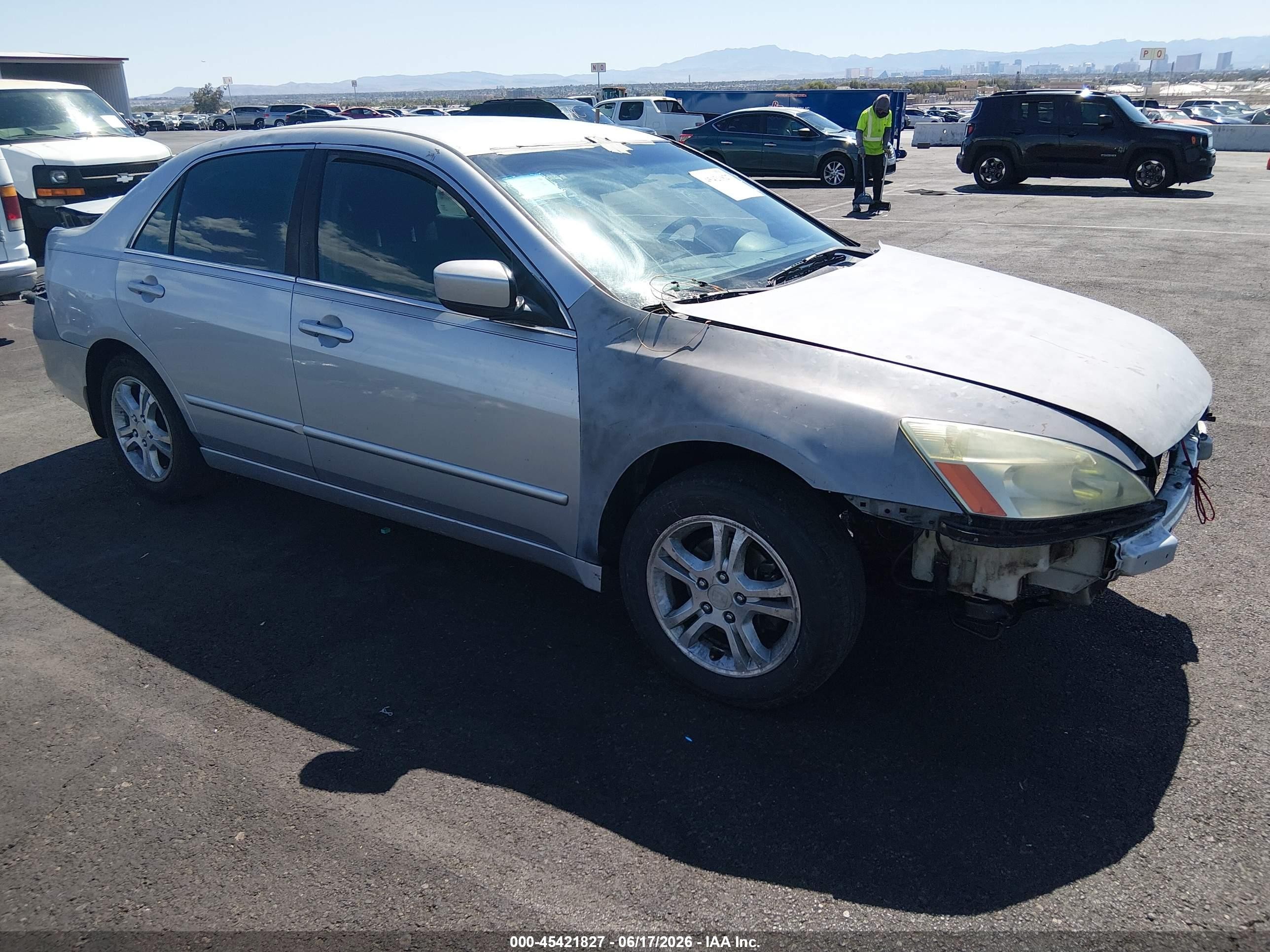 2007 Honda Accord 2.4 Se Gray vin: 1HGCM56307A229087
