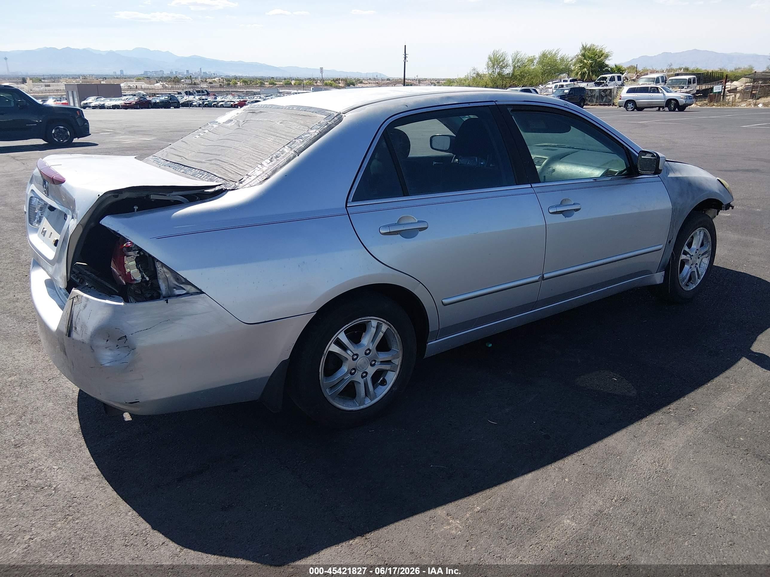 2007 Honda Accord 2.4 Se Gray vin: 1HGCM56307A229087