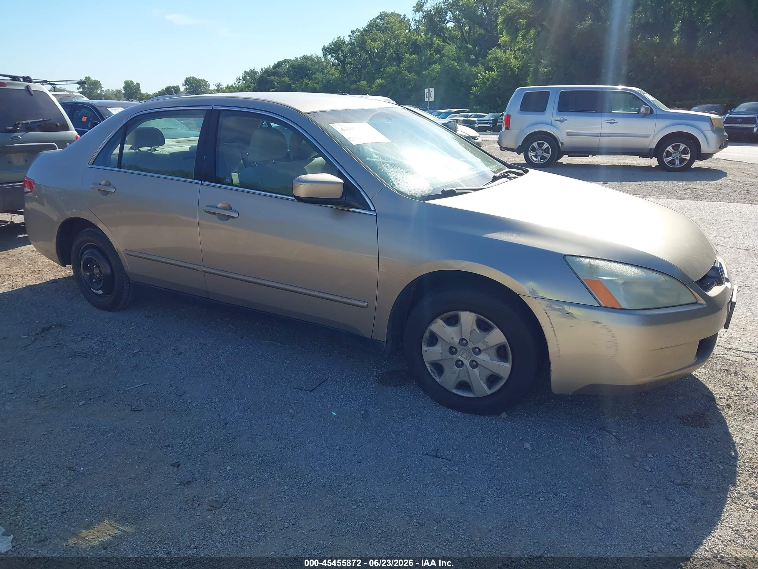 2003 Honda Accord Sdn Lx Cream vin: 1HGCM56313A012366
