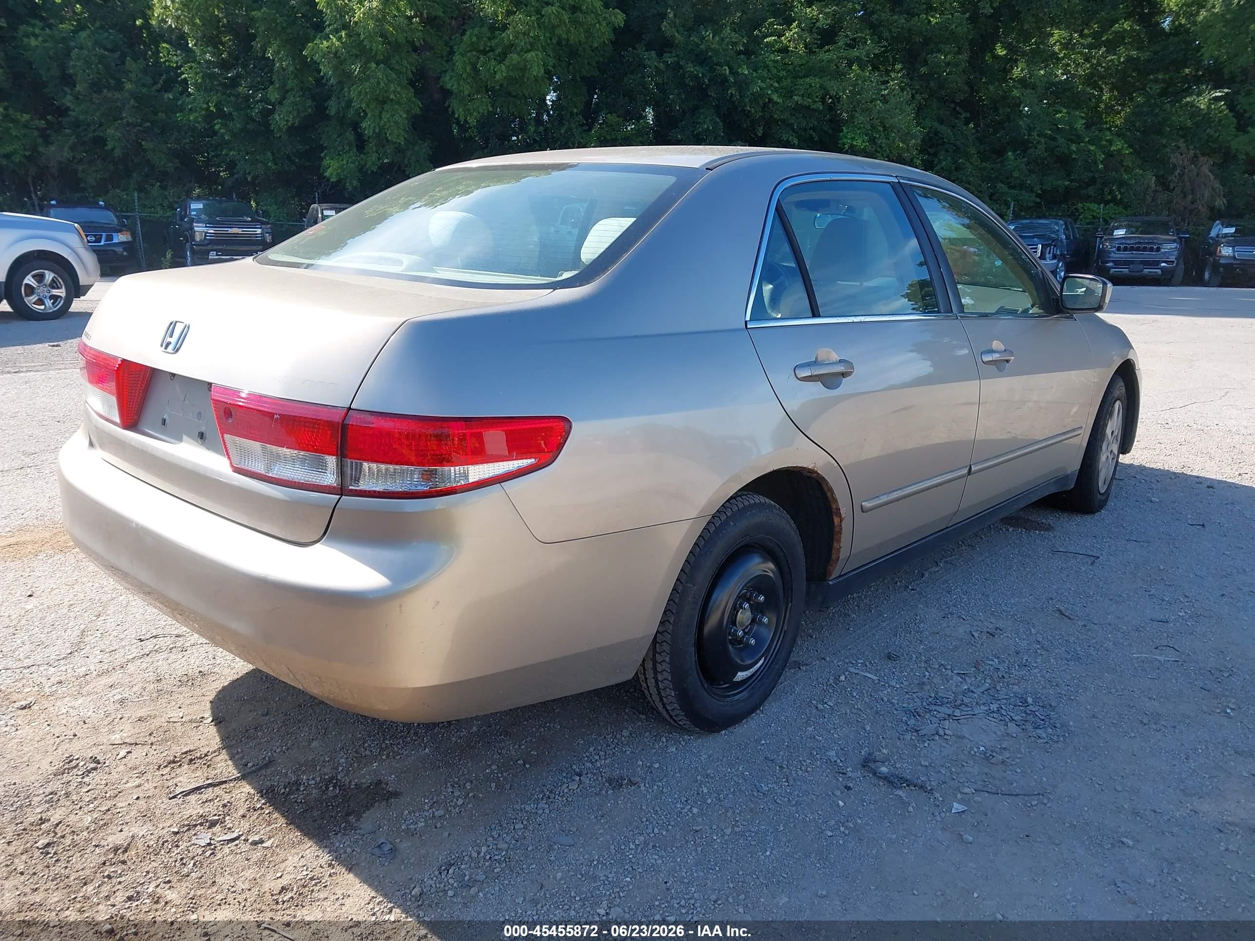 2003 Honda Accord Sdn Lx Cream vin: 1HGCM56313A012366