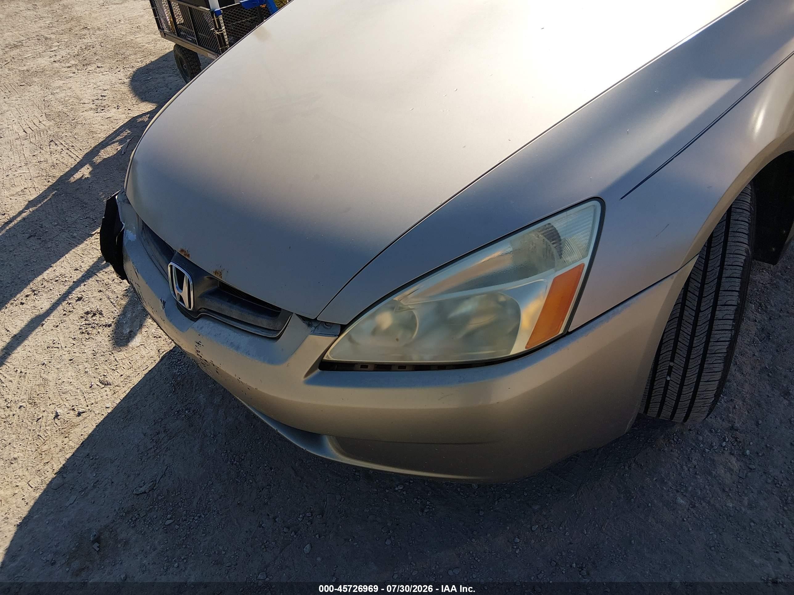 2003 Honda Accord 2.4 Lx Бежевый vin: 1HGCM56313A042922