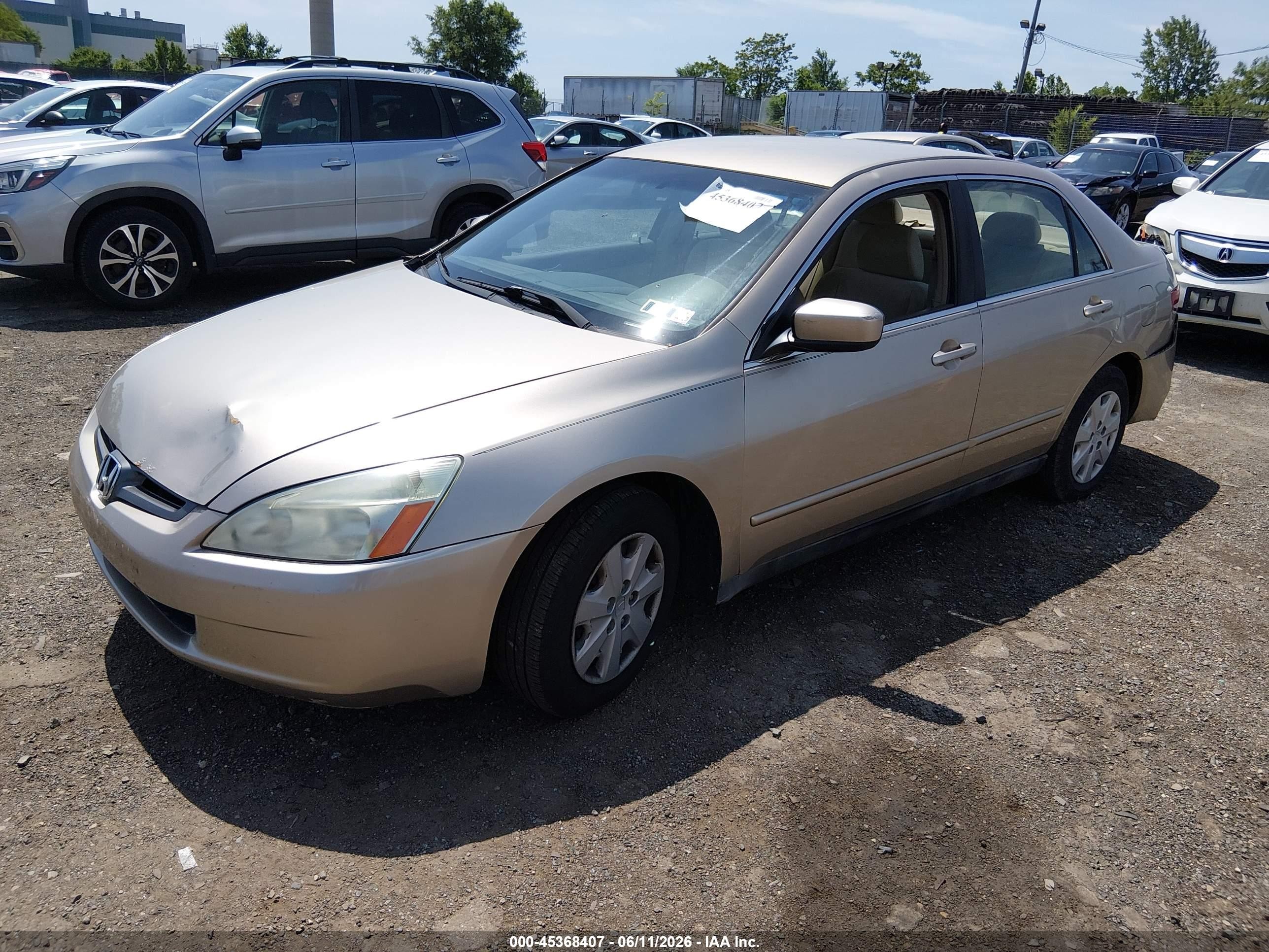 2004 Honda Accord 2.4 Lx Желто-коричневый vin: 1HGCM56314A016273
