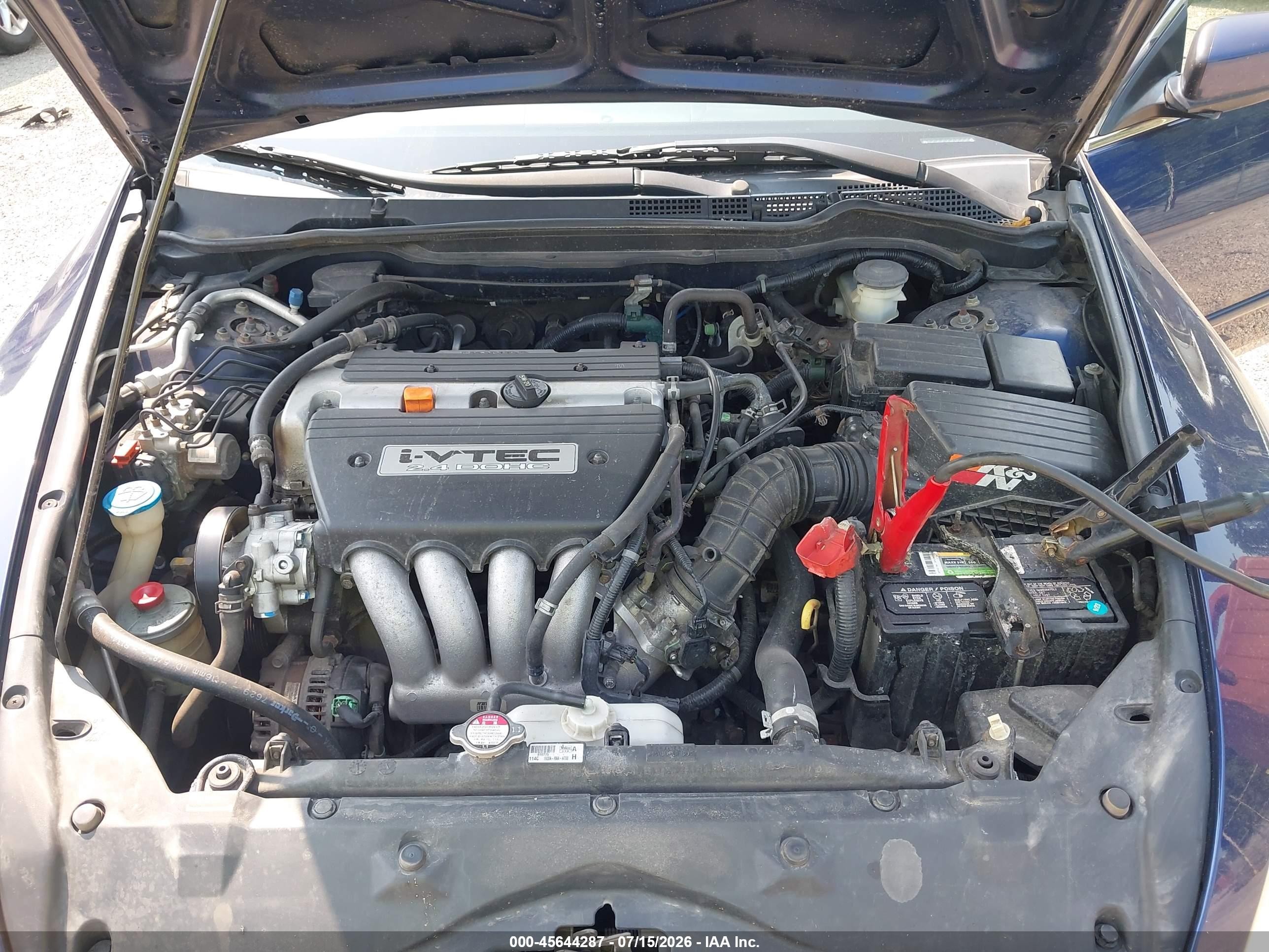 2004 Honda Accord 2.4 Lx Blue vin: 1HGCM56314A114915