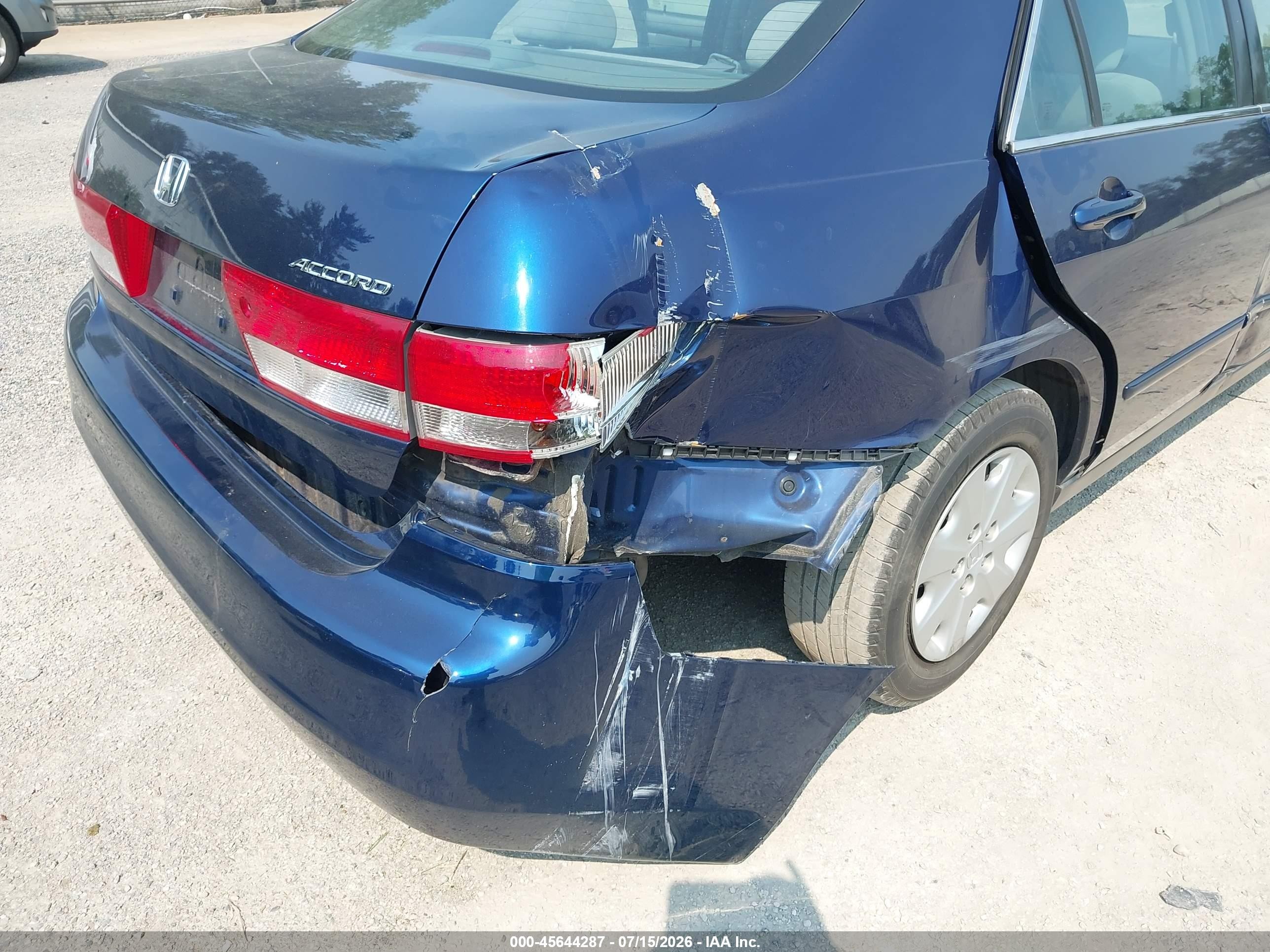 2004 Honda Accord 2.4 Lx Blue vin: 1HGCM56314A114915