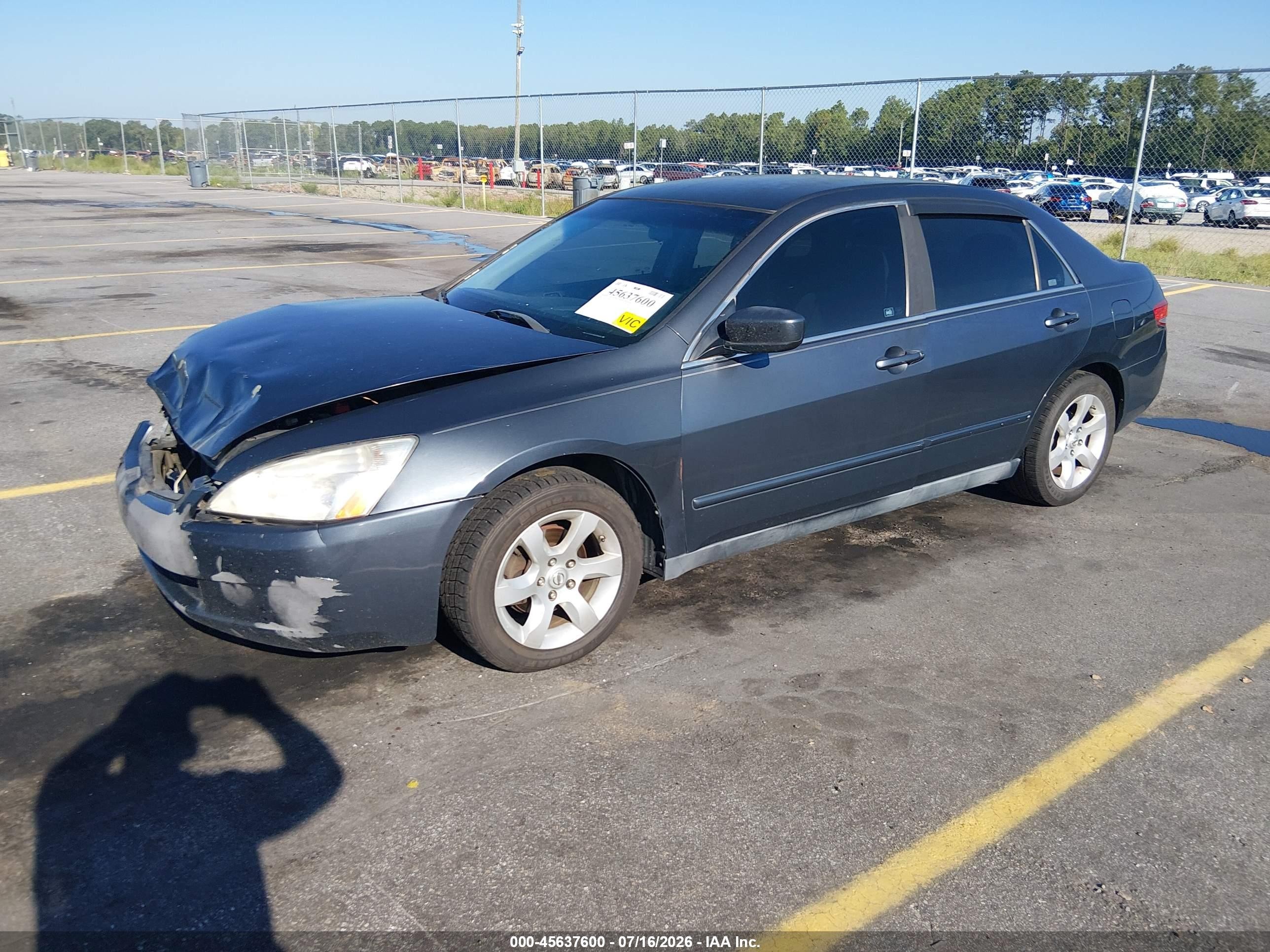2004 Honda Accord 2.4 Lx Gray vin: 1HGCM56314A139488