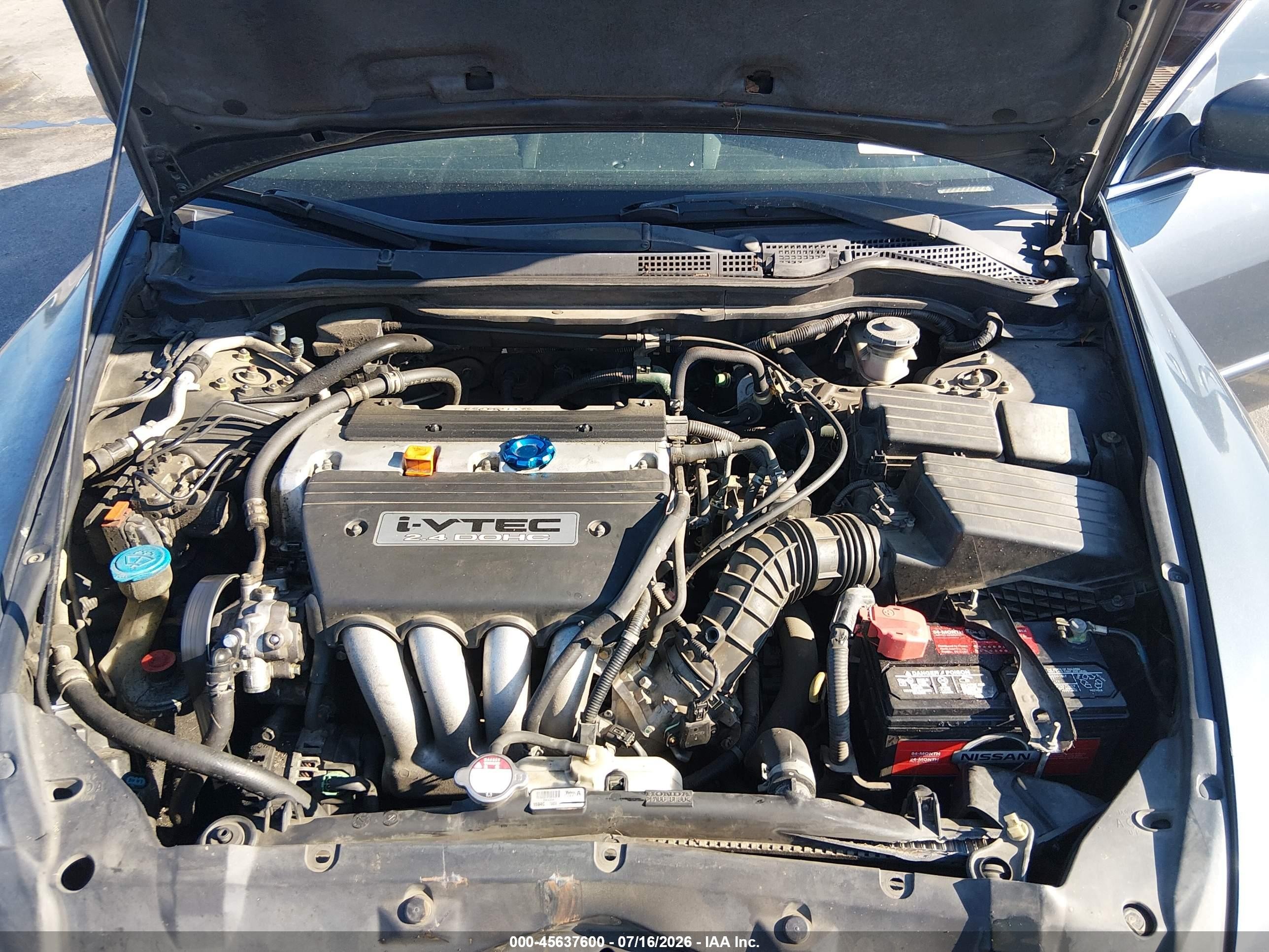 2004 Honda Accord 2.4 Lx Gray vin: 1HGCM56314A139488