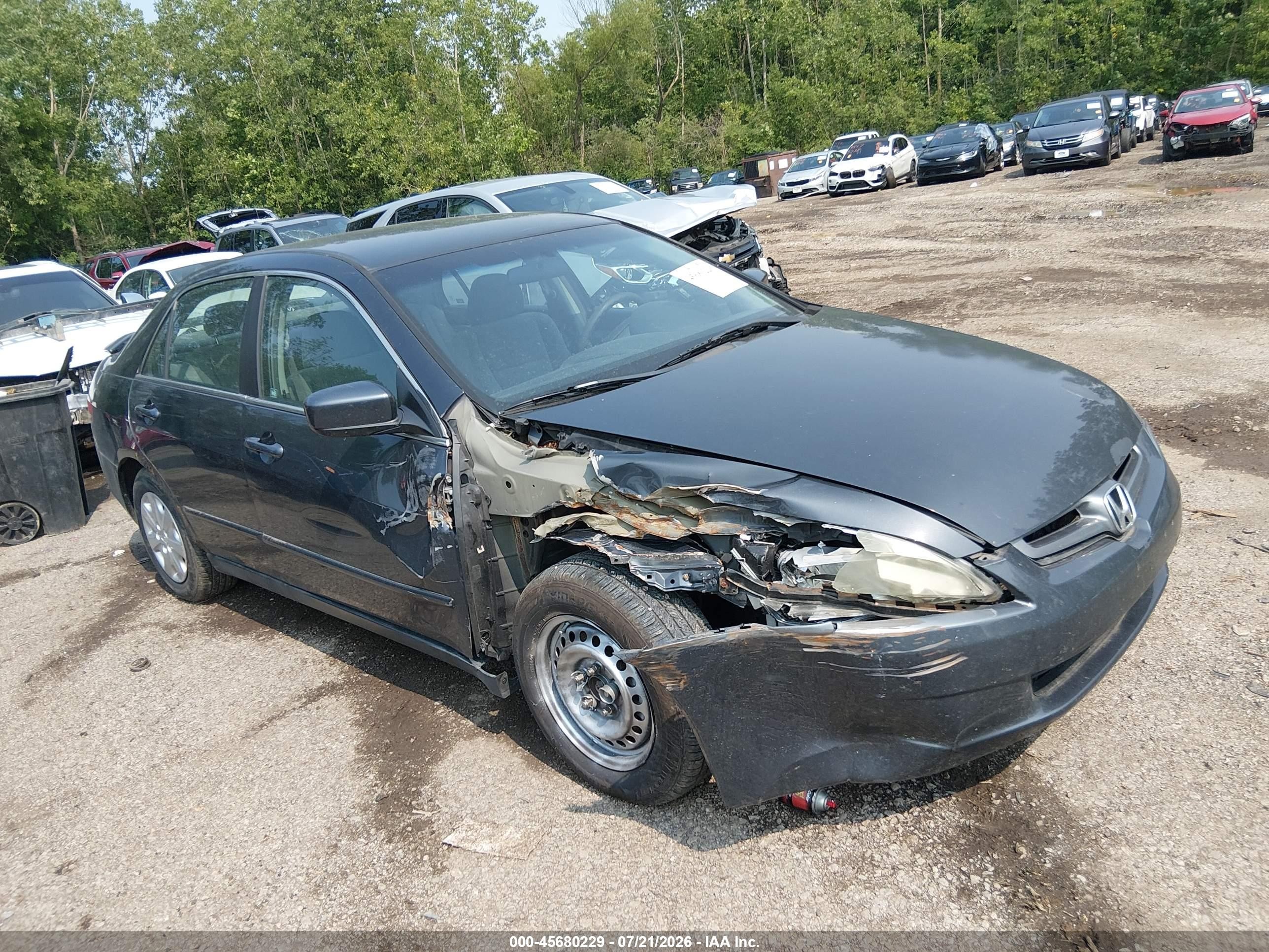2004 Honda Accord 2.4 Lx Gray vin: 1HGCM56314A173799