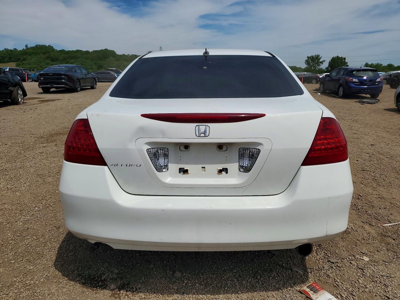 2006 Honda Accord Se White vin: 1HGCM56316A026403