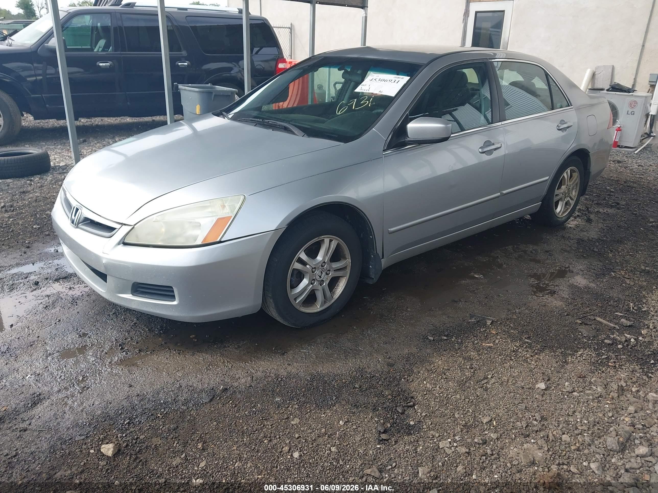 2006 Honda Accord 2.4 Se Silver vin: 1HGCM56316A087041