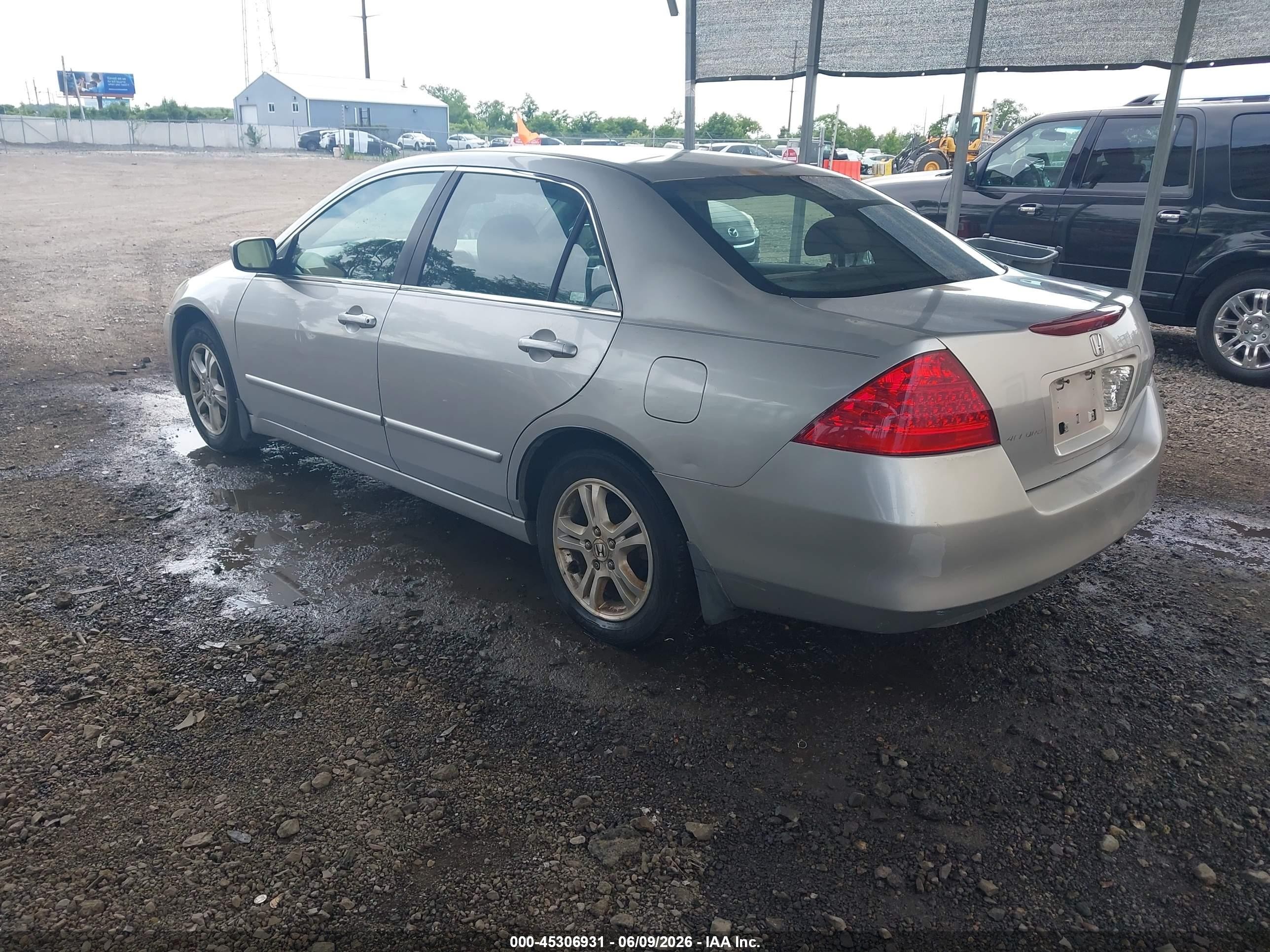 2006 Honda Accord 2.4 Se Silver vin: 1HGCM56316A087041
